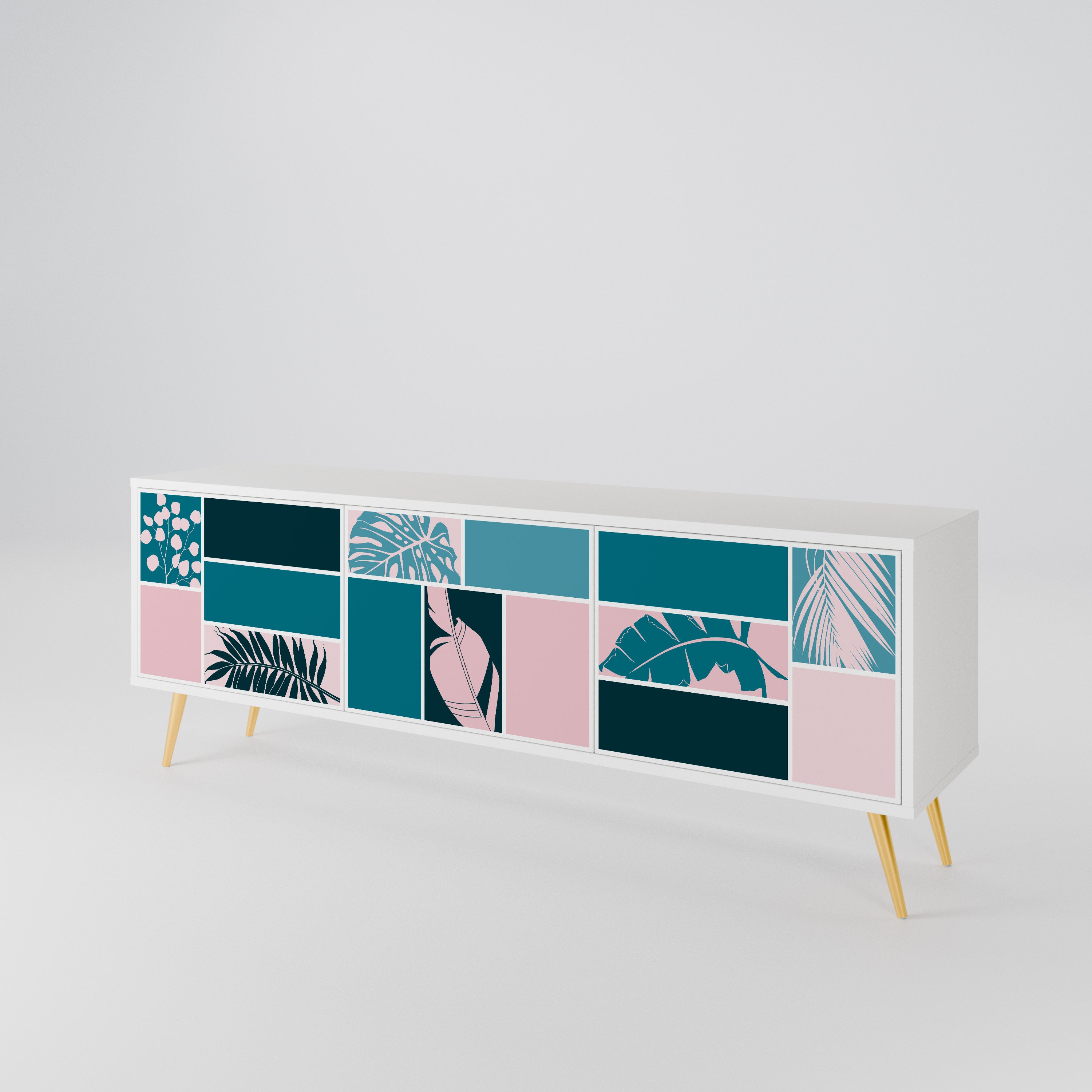COMBINATION OF SHAPES 3-Door TV Cabinet