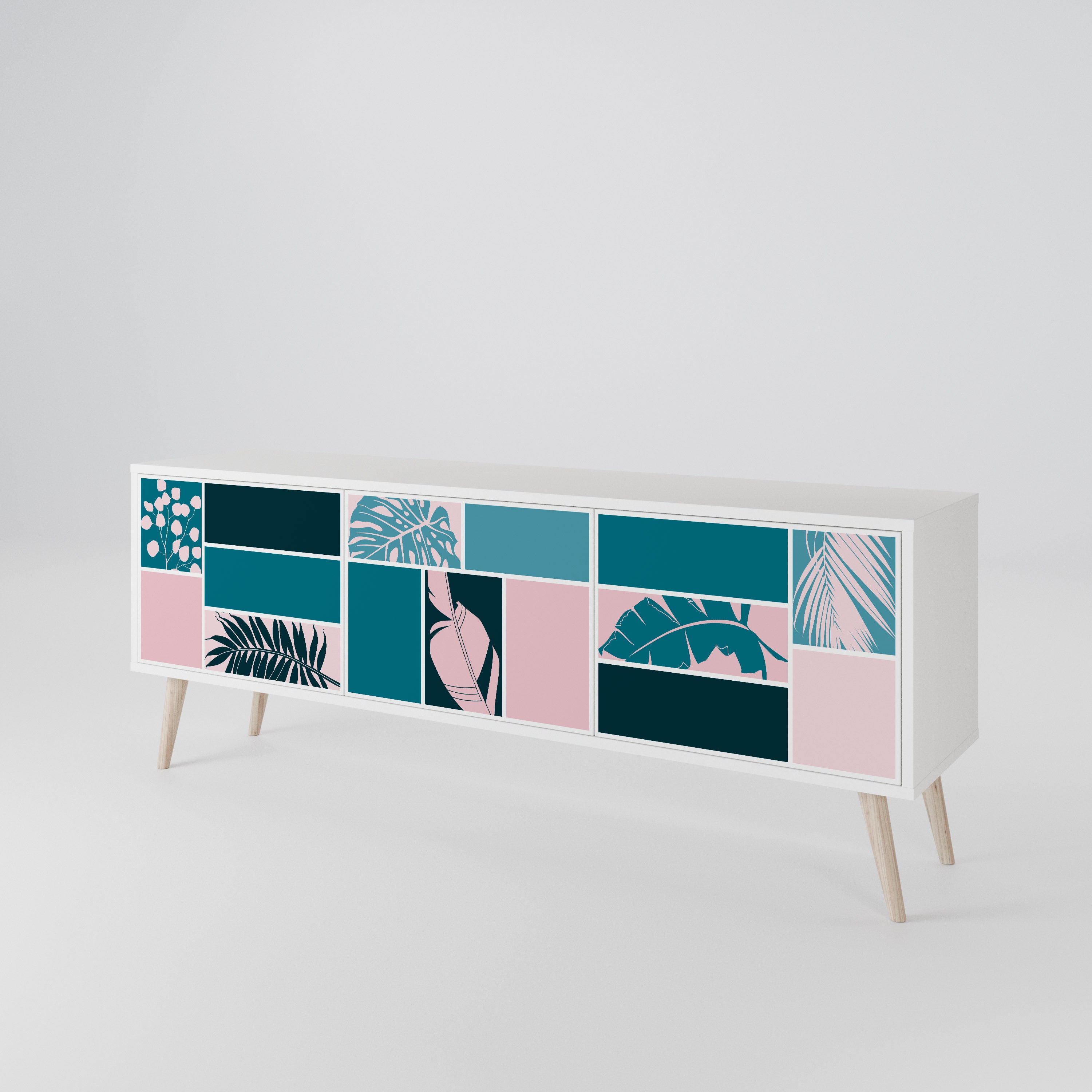 COMBINATION OF SHAPES 3-Door TV Cabinet