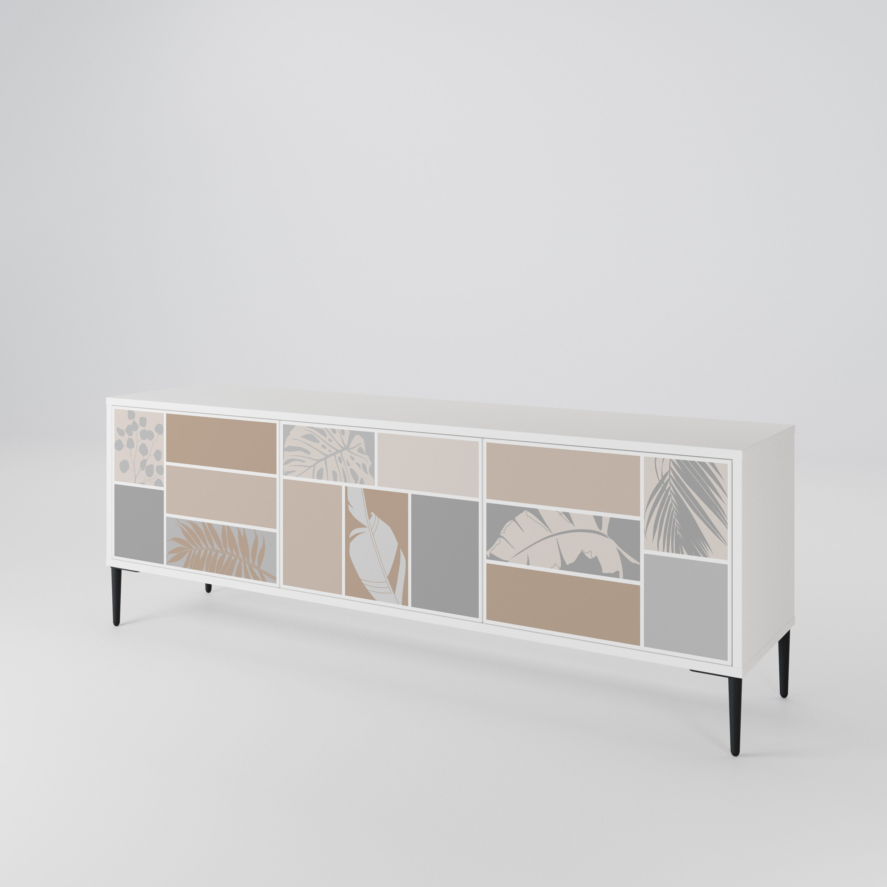 TROPICAL SHAPES 3-Door TV Cabinet