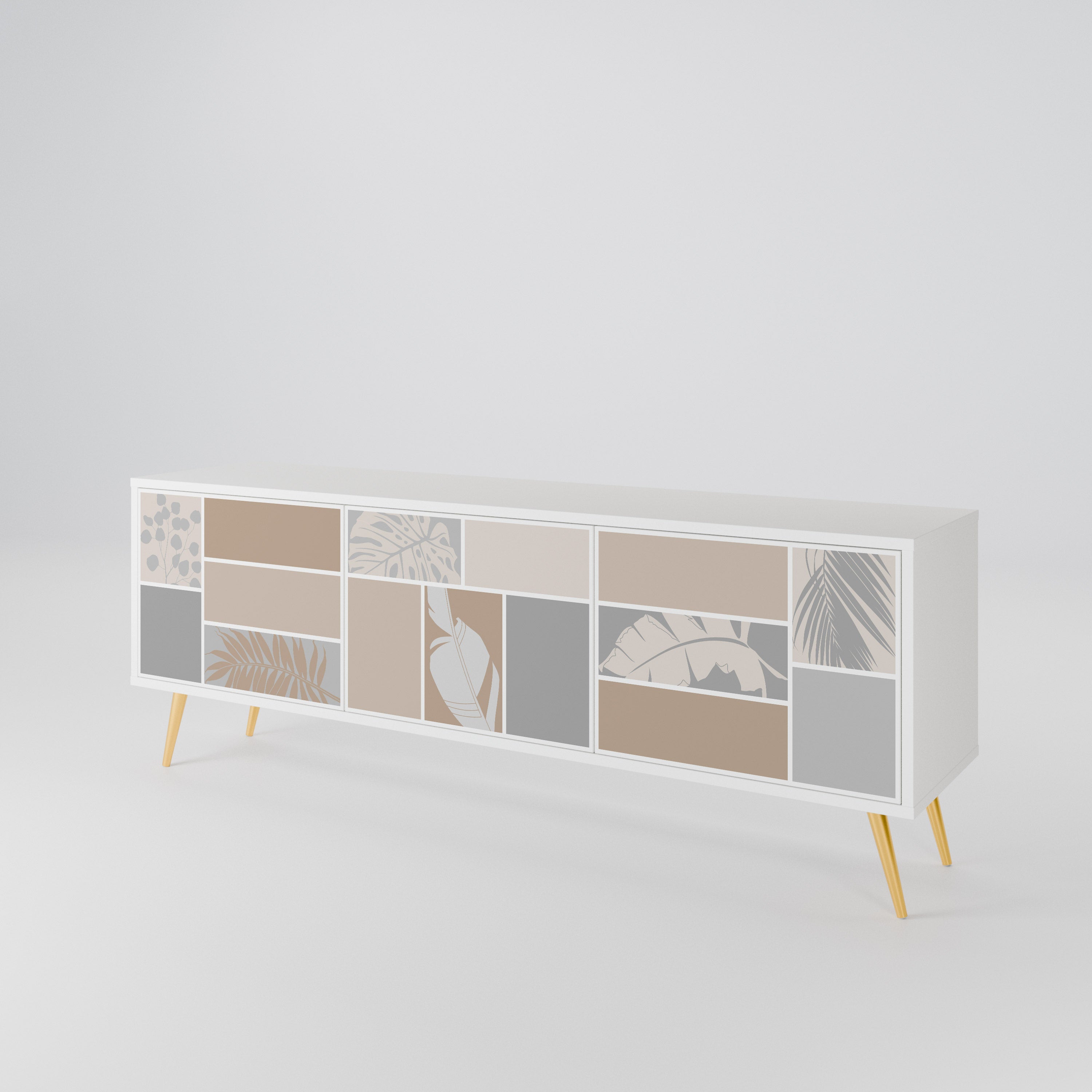 TROPICAL SHAPES 3-Door TV Cabinet