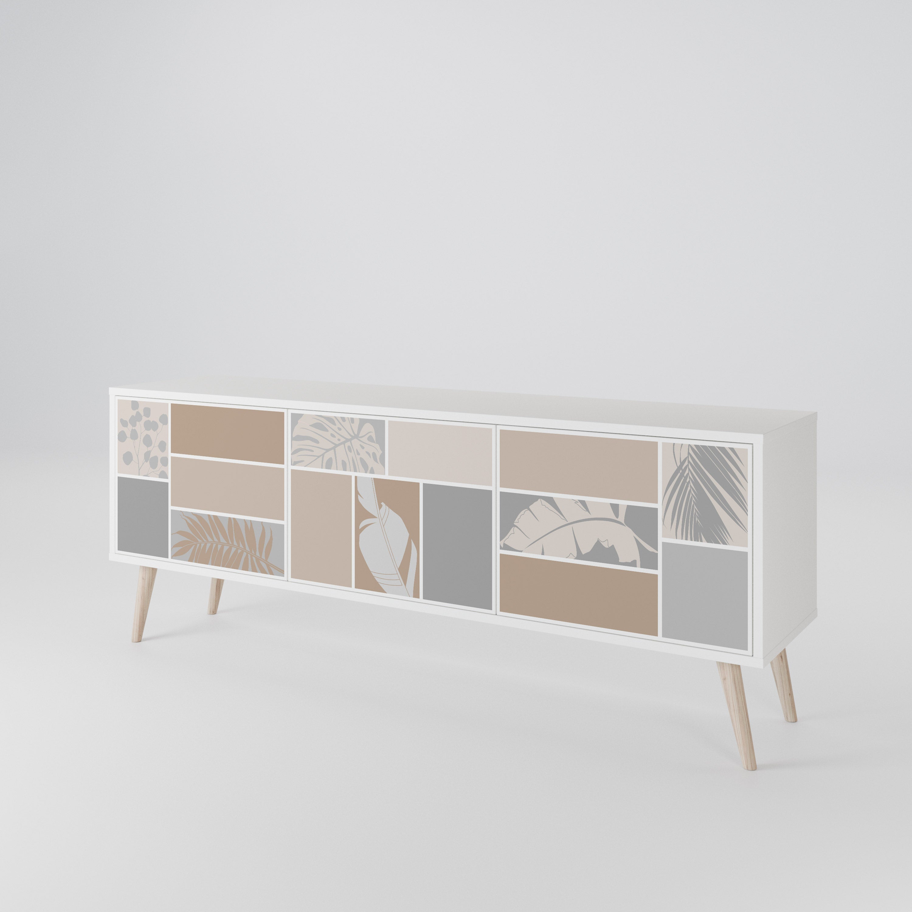 TROPICAL SHAPES 3-Door TV Cabinet