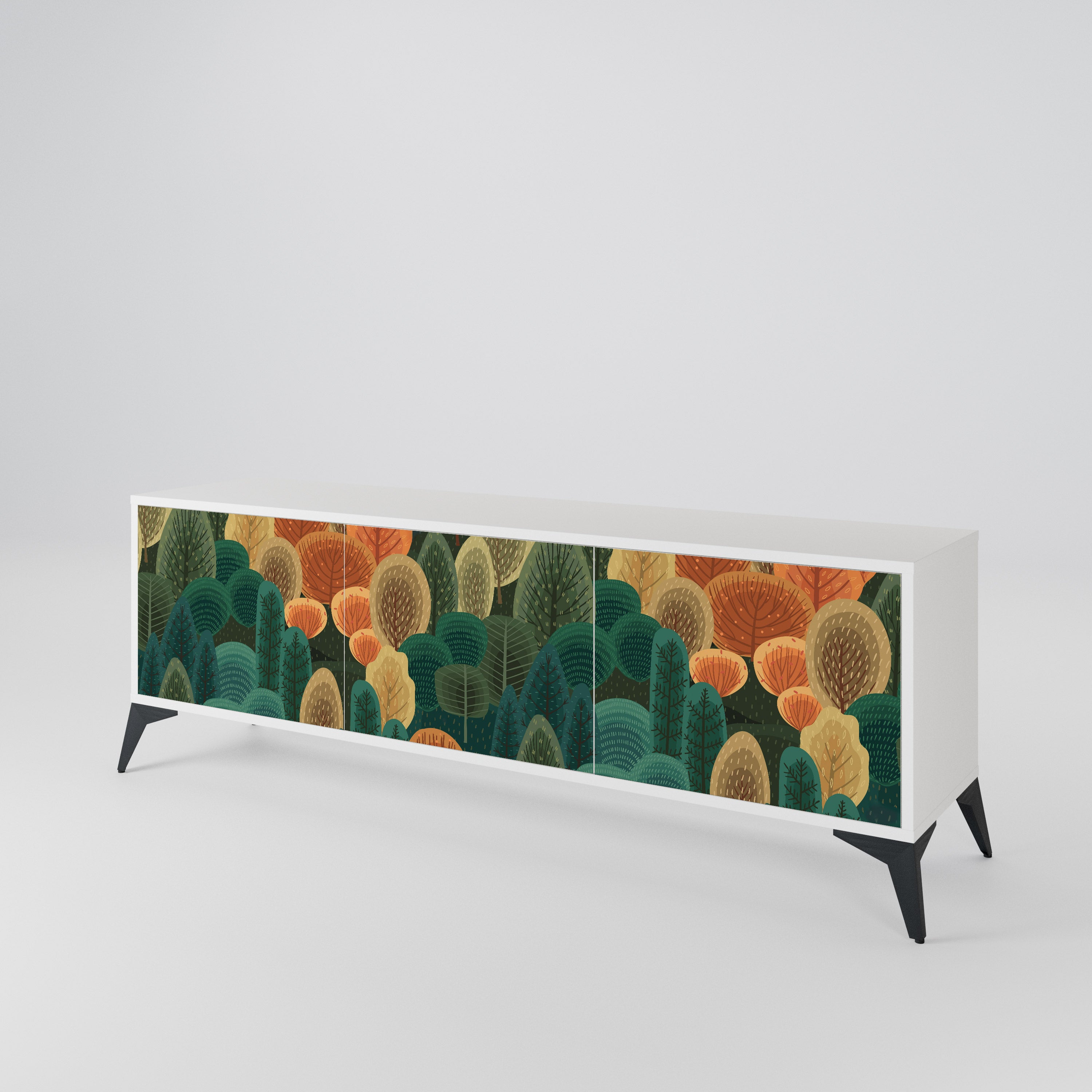 AUTUMN KALEIDOSCOPE 3-Door TV Cabinet
