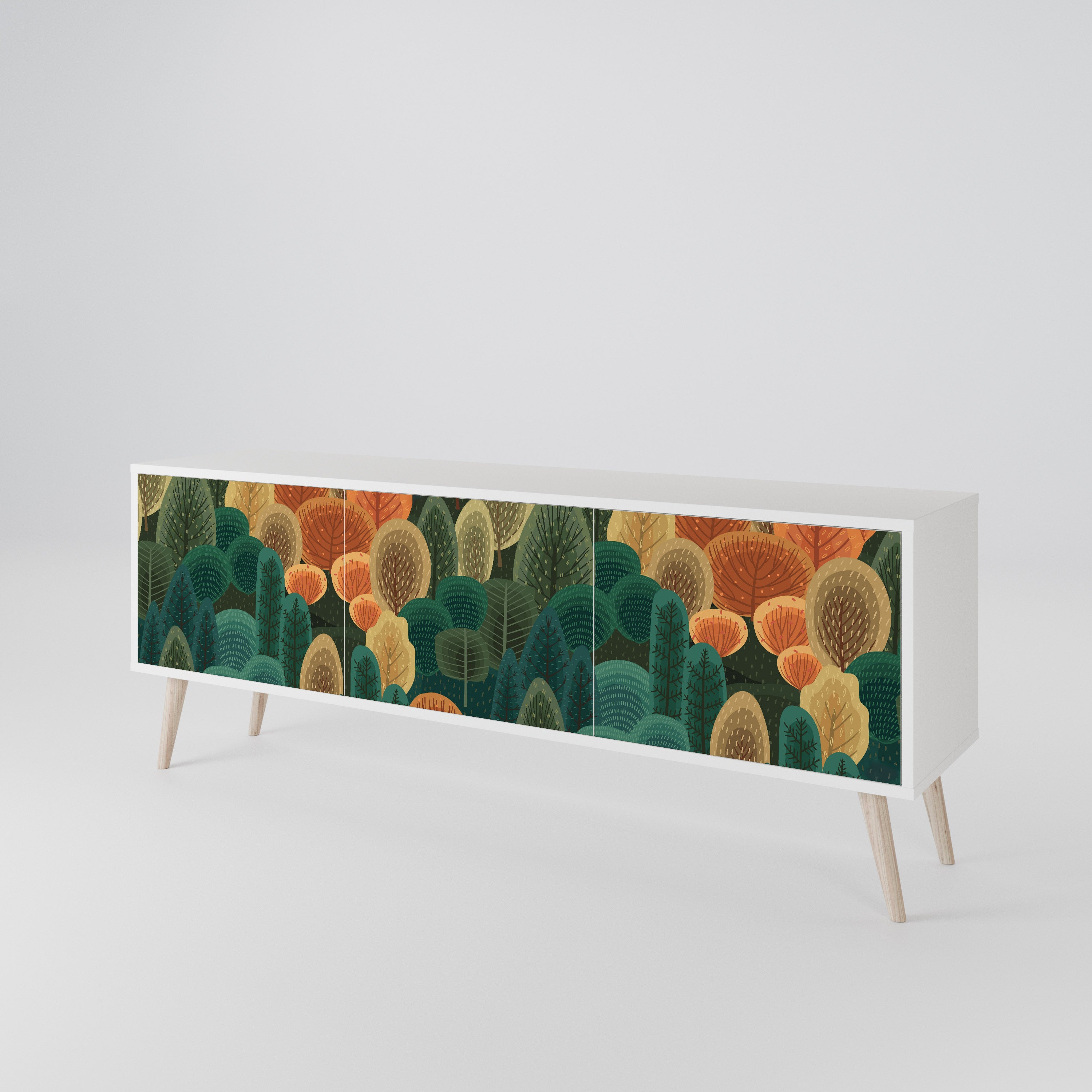 AUTUMN KALEIDOSCOPE 3-Door TV Cabinet