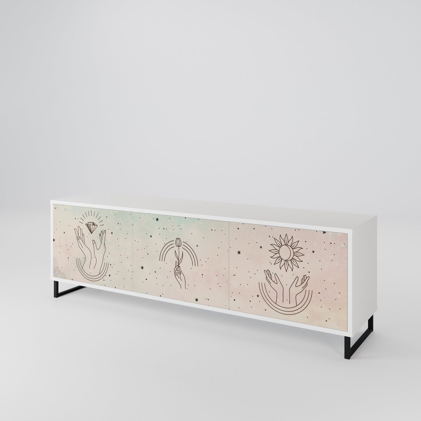 DELICATE BEAUTY 3-Door TV Cabinet