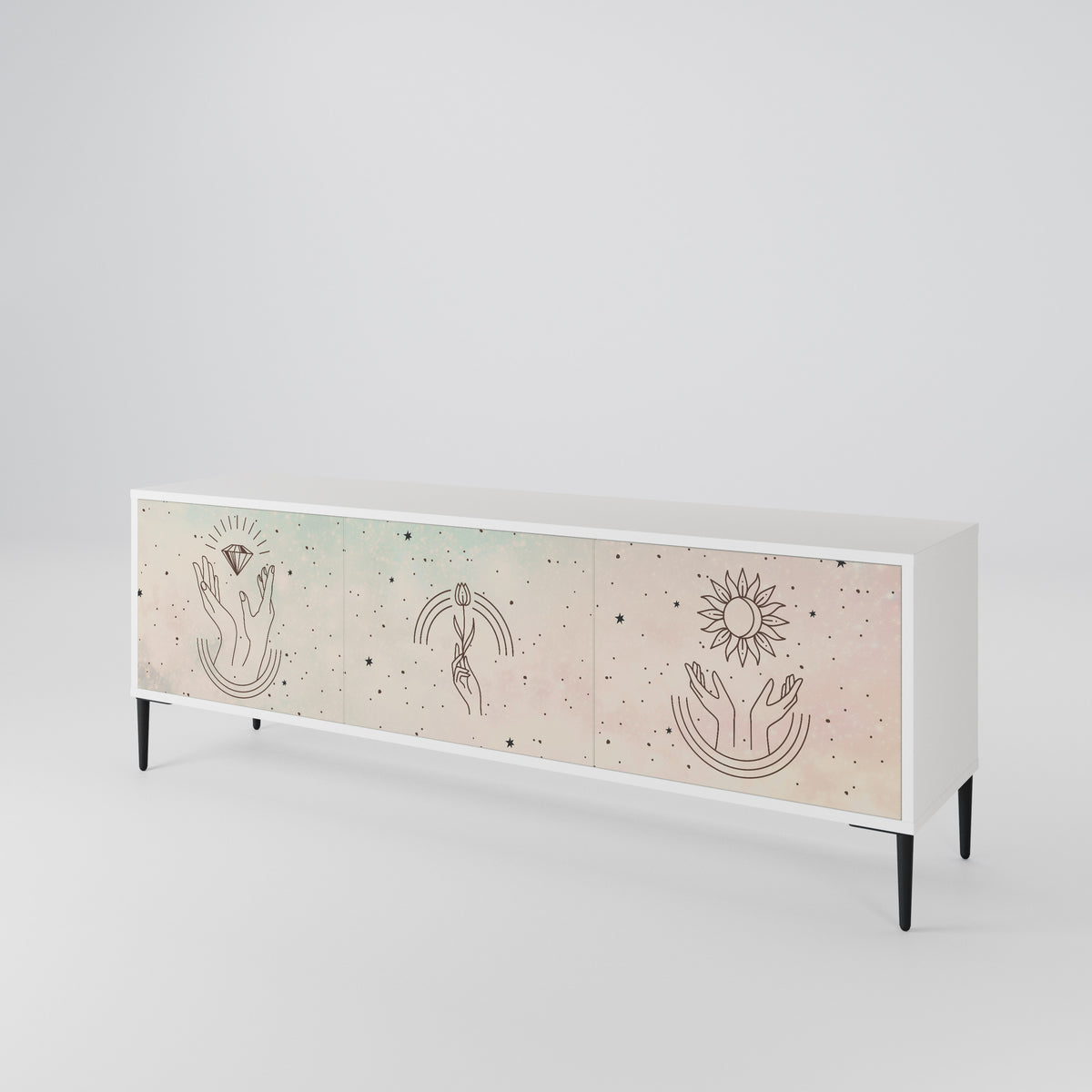 DELICATE BEAUTY 3-Door TV Cabinet