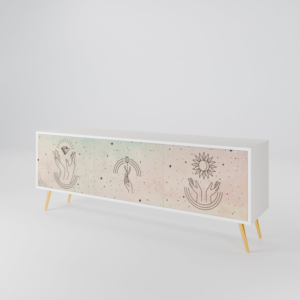 DELICATE BEAUTY 3-Door TV Cabinet