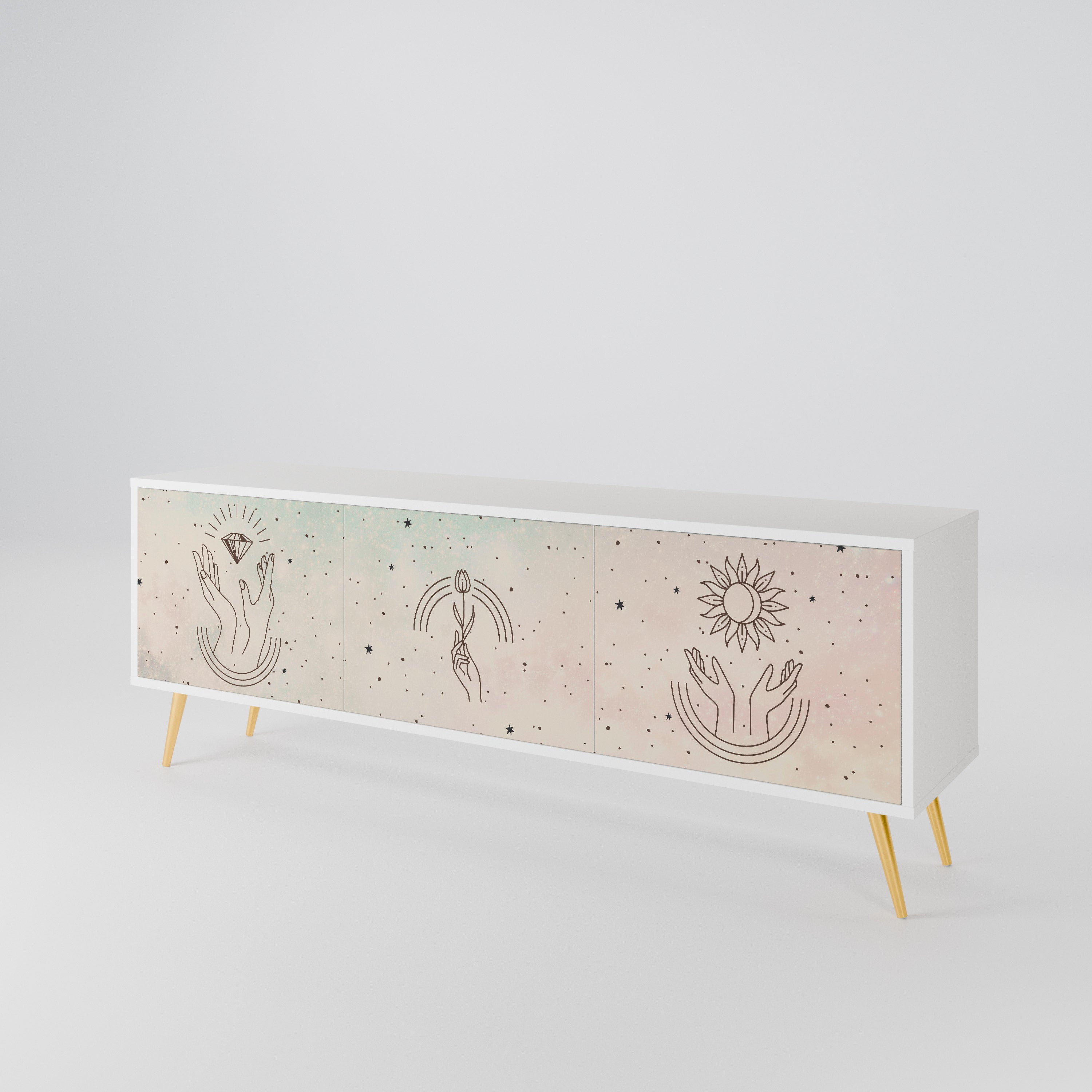 DELICATE BEAUTY 3-Door TV Cabinet
