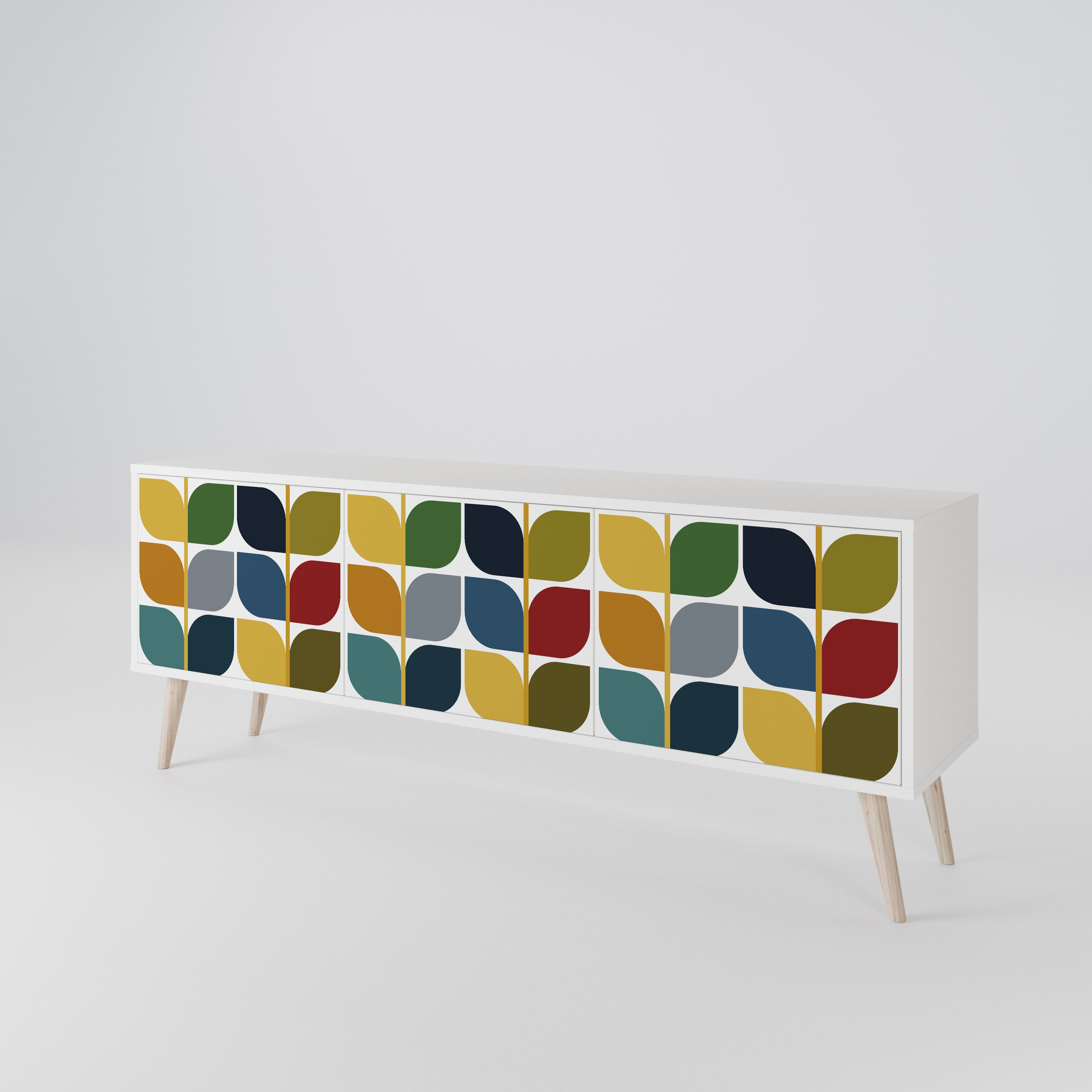 WEIGHTLESS HOURS 3-Door TV Cabinet