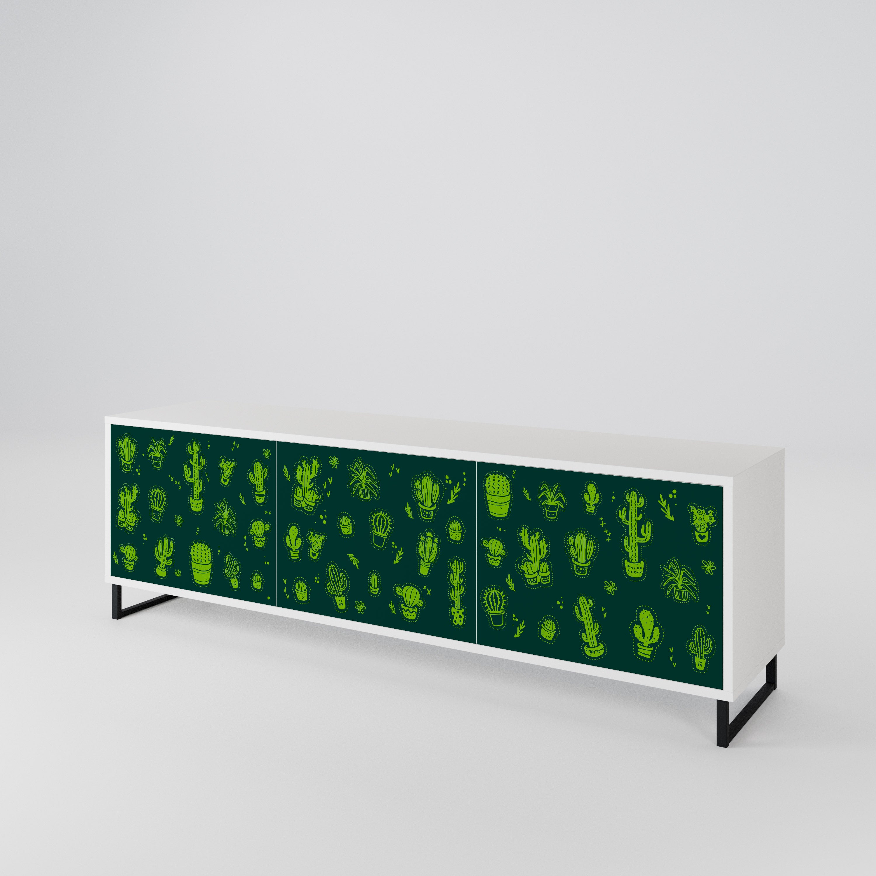 DESERT GREEN 3-Door TV Cabinet