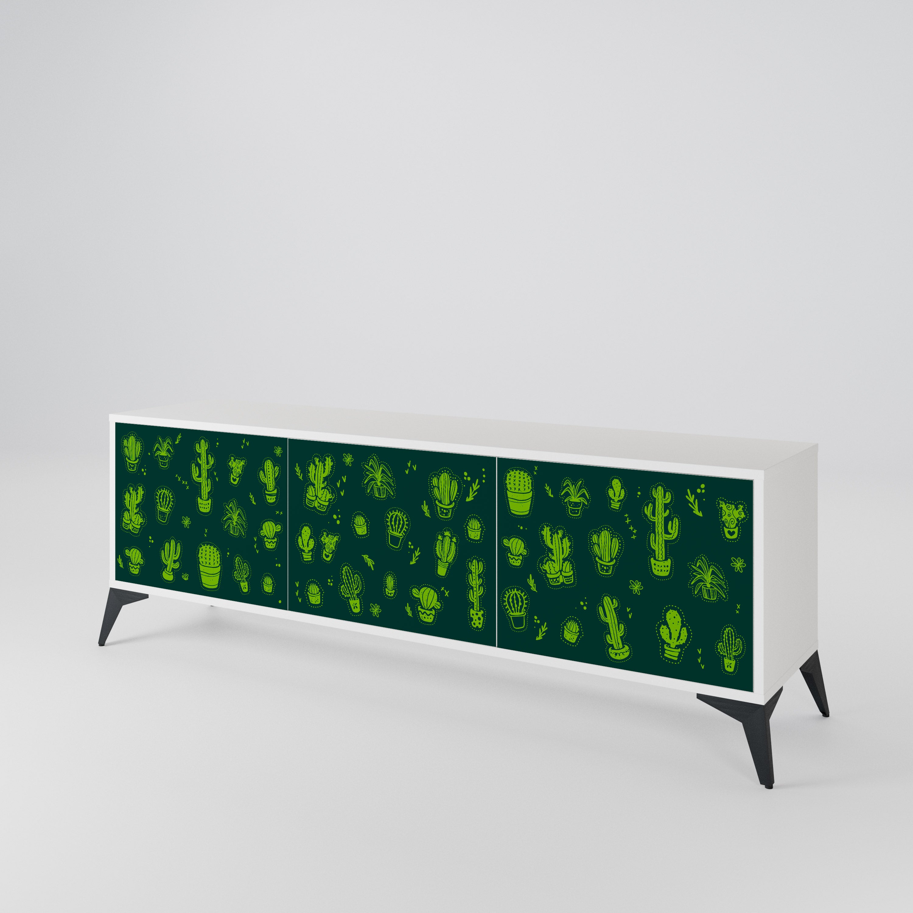 DESERT GREEN 3-Door TV Cabinet