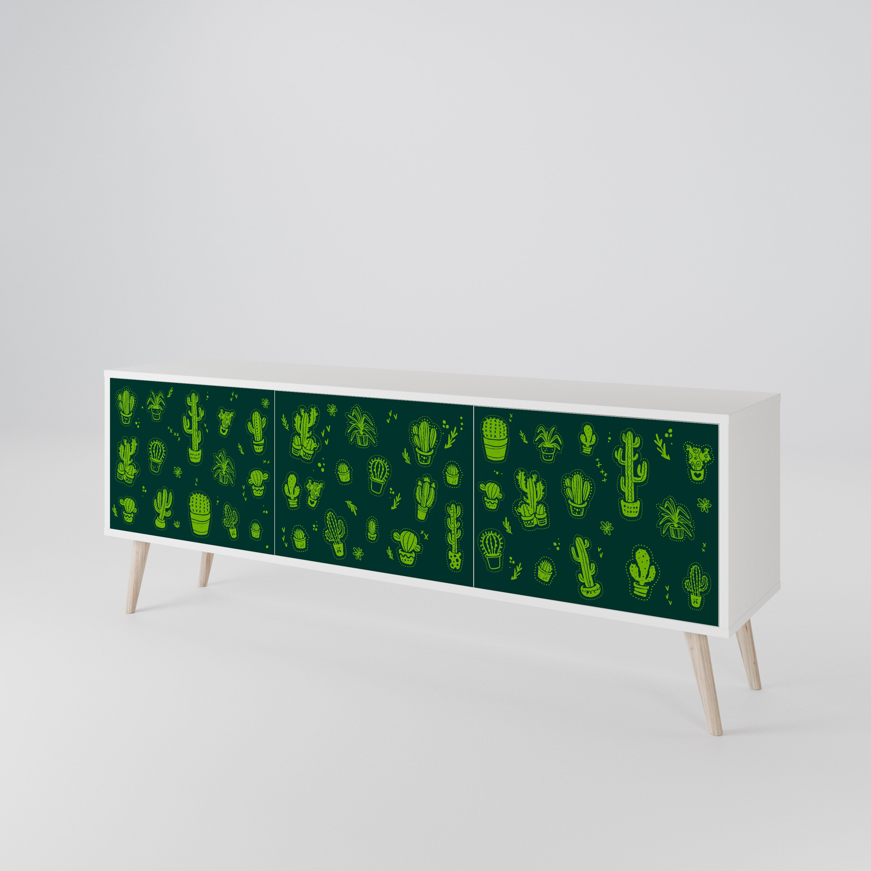 DESERT GREEN 3-Door TV Cabinet