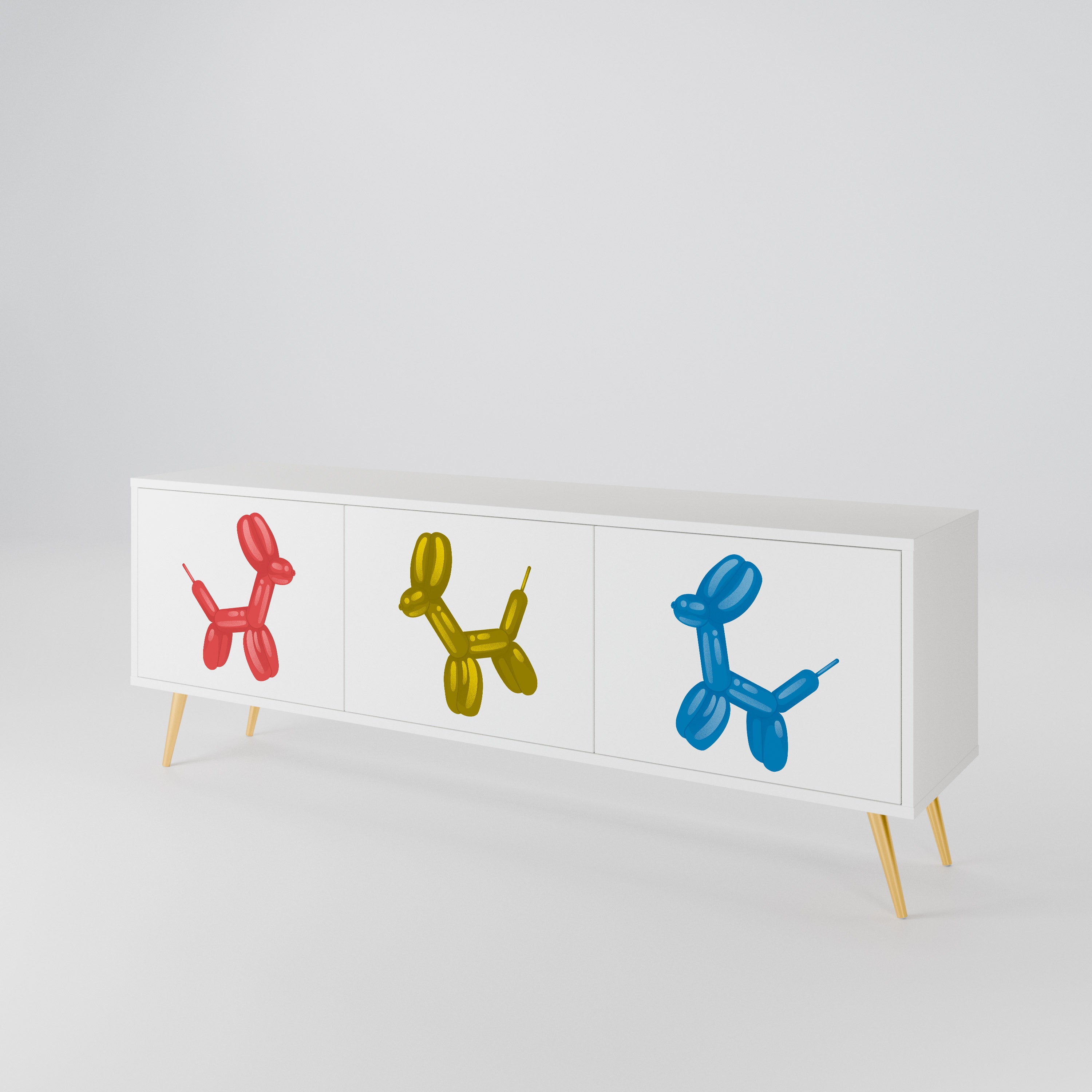 CHILDHOOD MEMORY 3-Door TV Cabinet