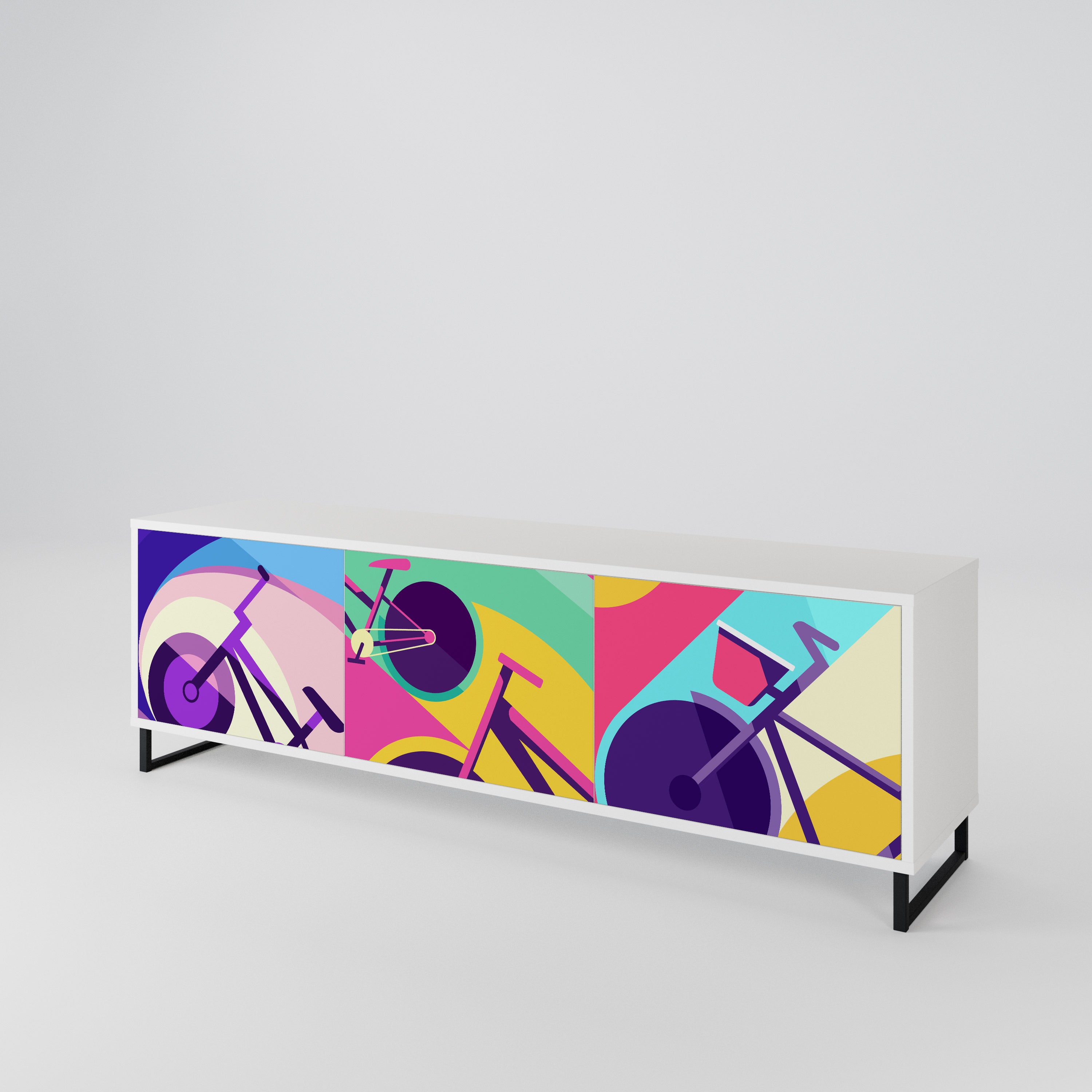 BIKE DREAMS 3-Door TV Cabinet