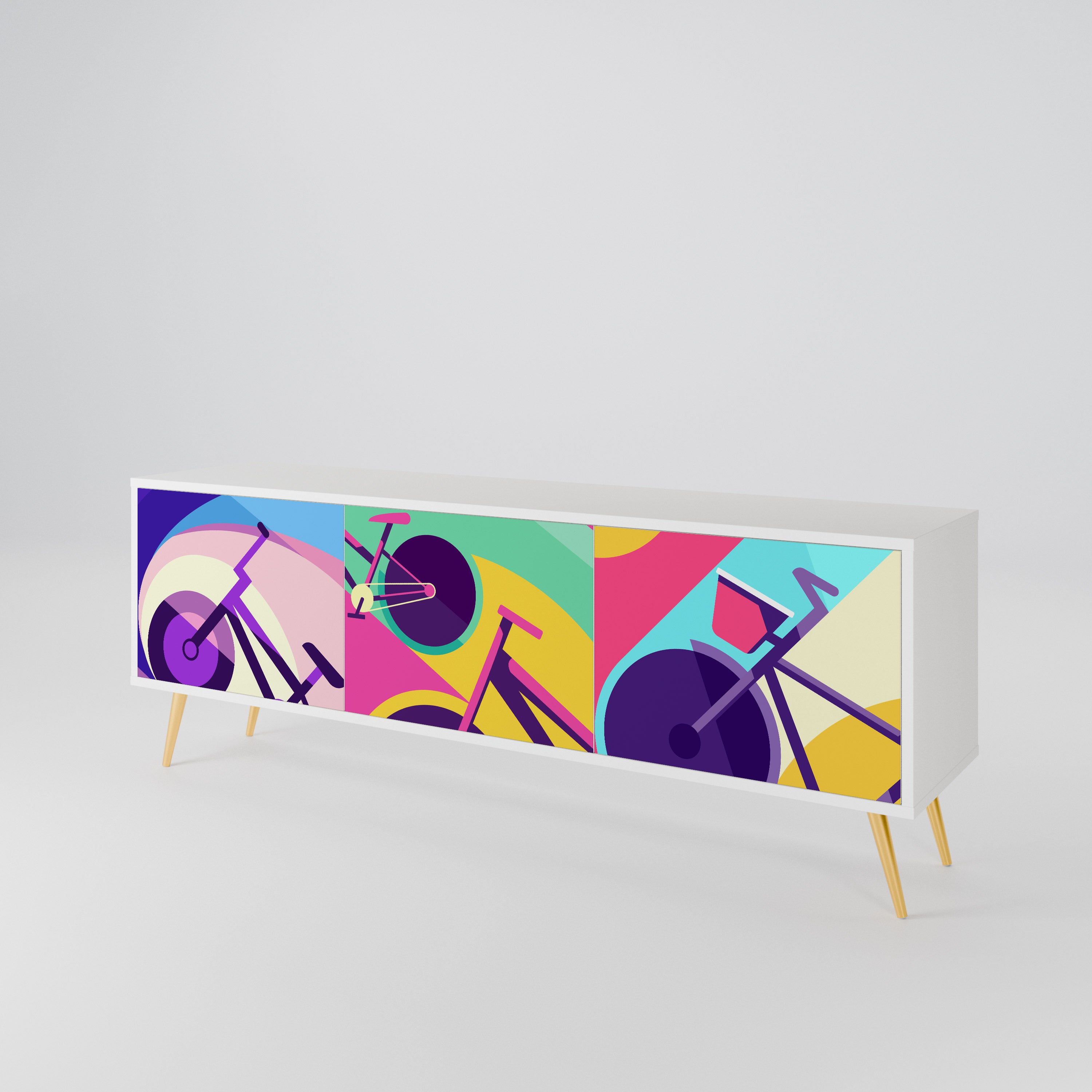 BIKE DREAMS 3-Door TV Cabinet