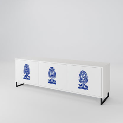 POLISH FOLK ART 3-Door TV Cabinet