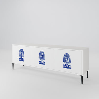 POLISH FOLK ART 3-Door TV Cabinet