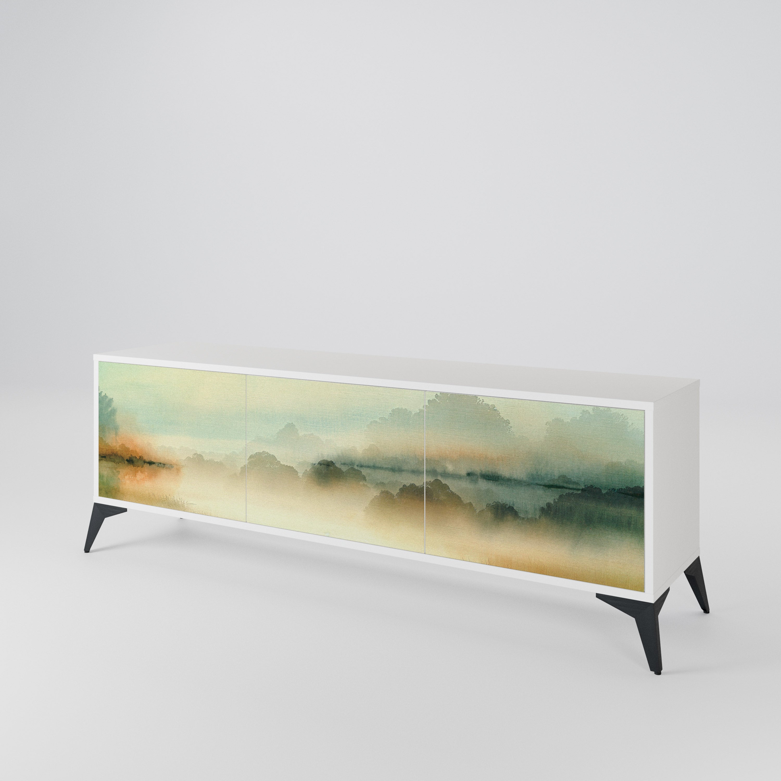MORNING BY THE LAKE 3-Door TV Cabinet