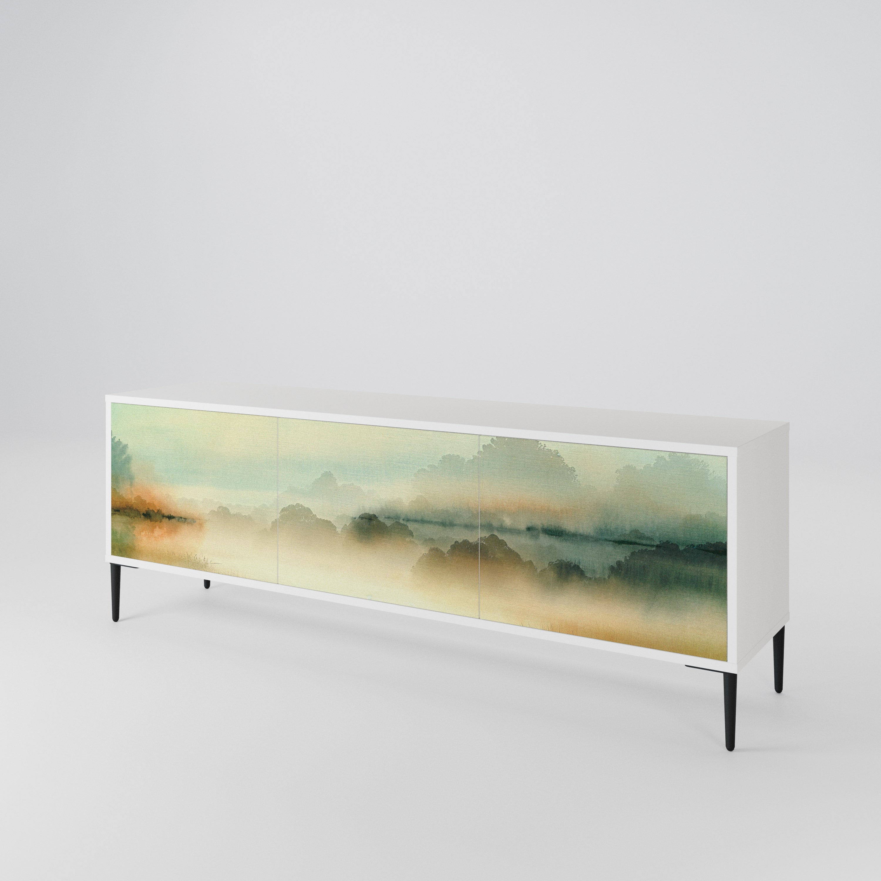MORNING BY THE LAKE 3-Door TV Cabinet