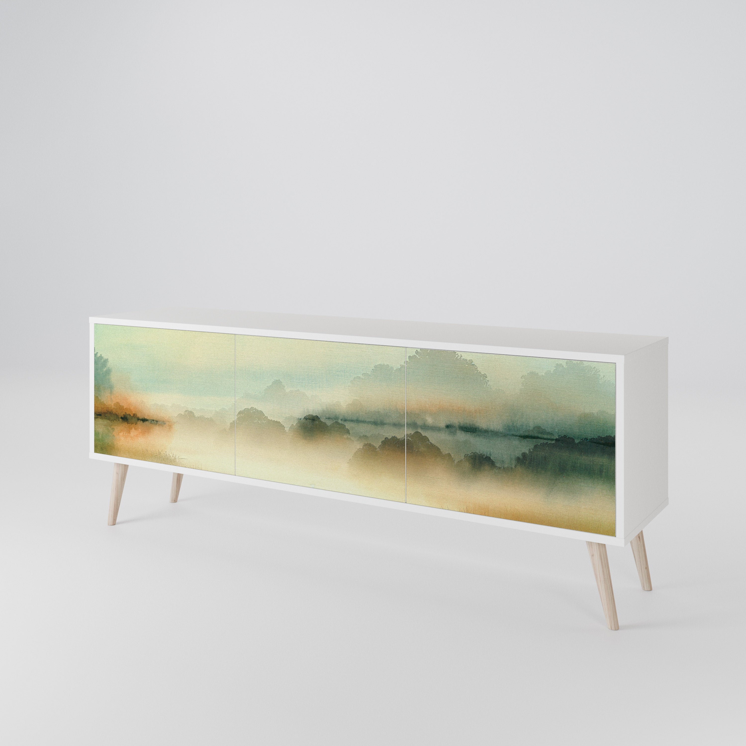 MORNING BY THE LAKE 3-Door TV Cabinet