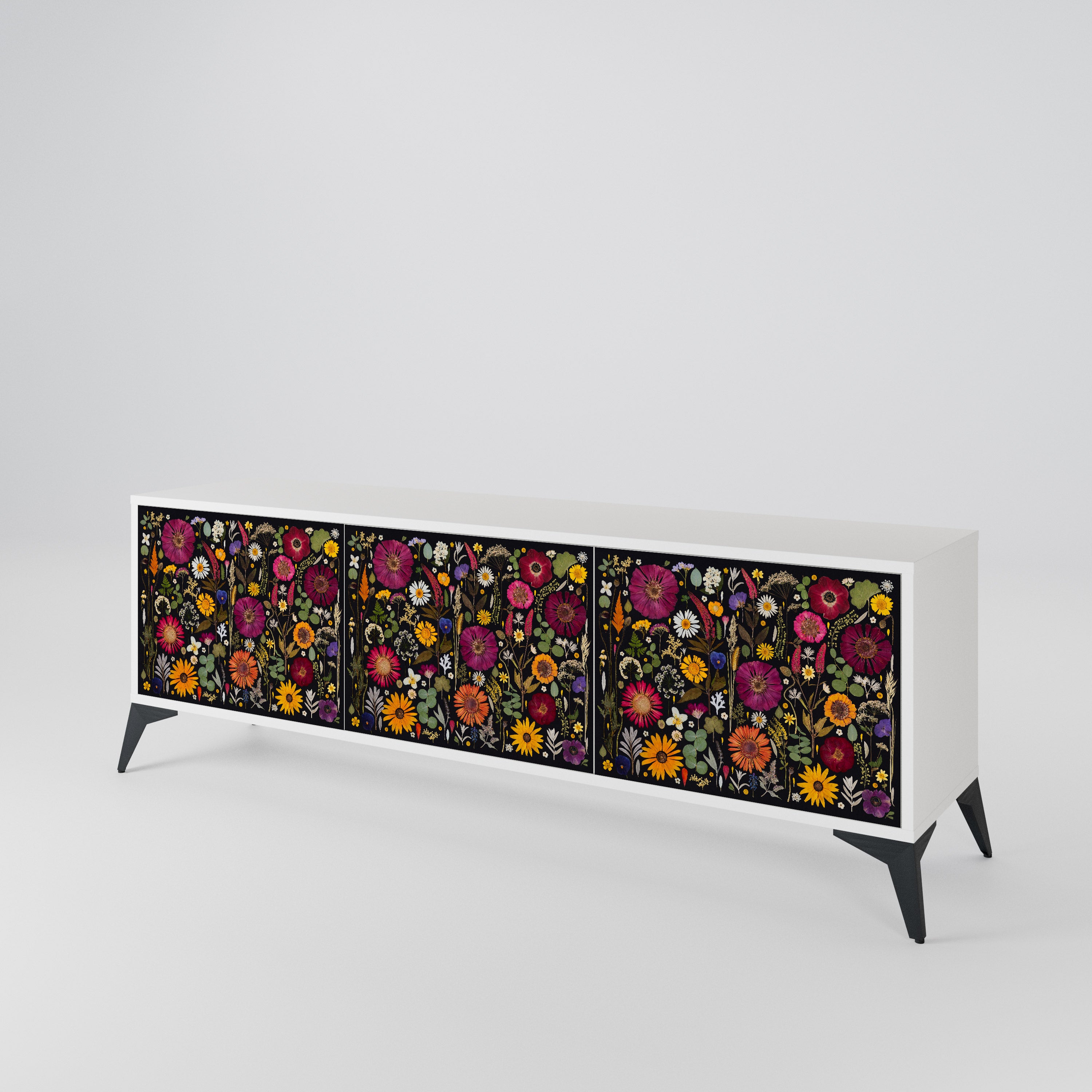 MIDNIGHT GARDEN 3-Door TV Cabinet
