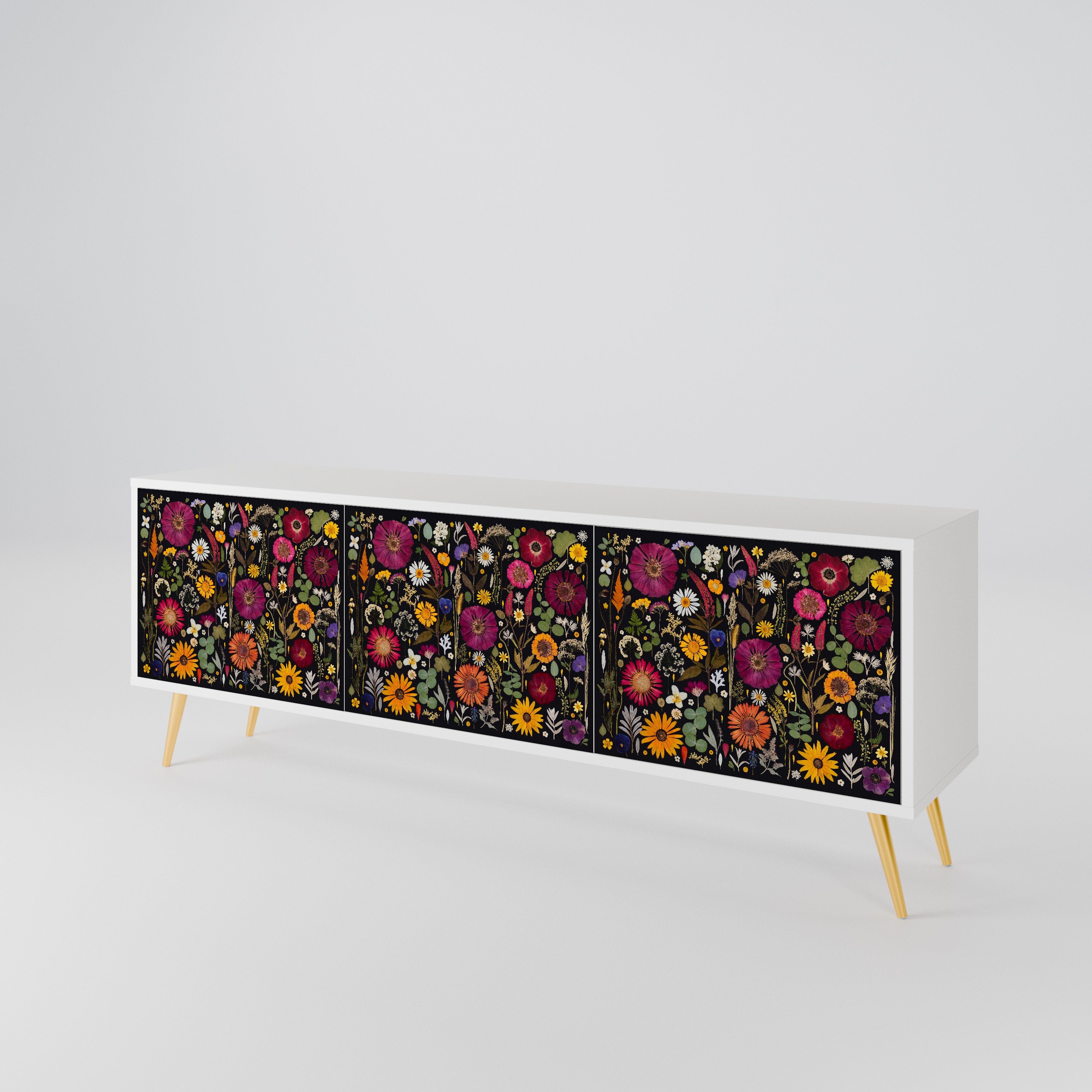MIDNIGHT GARDEN 3-Door TV Cabinet