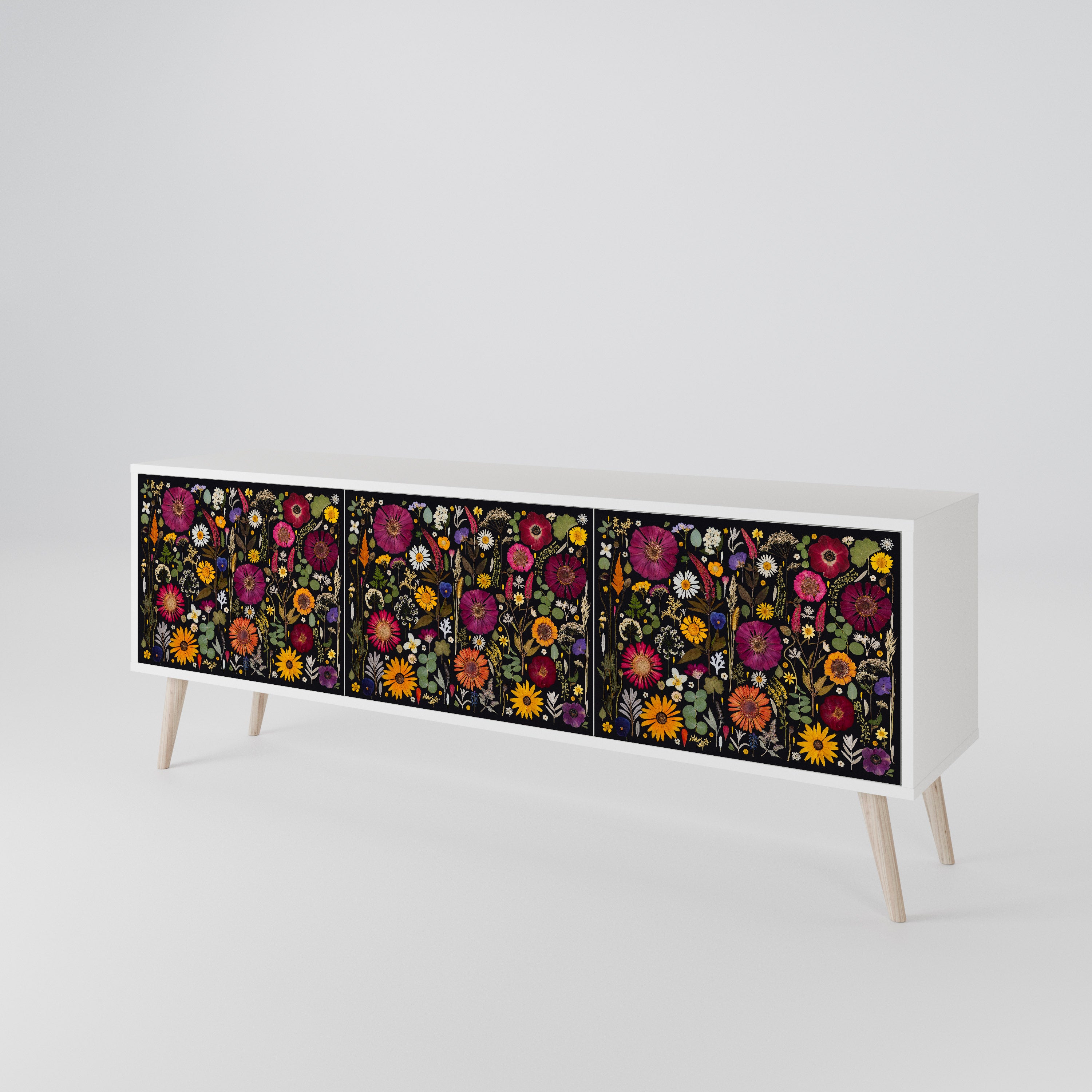 MIDNIGHT GARDEN 3-Door TV Cabinet