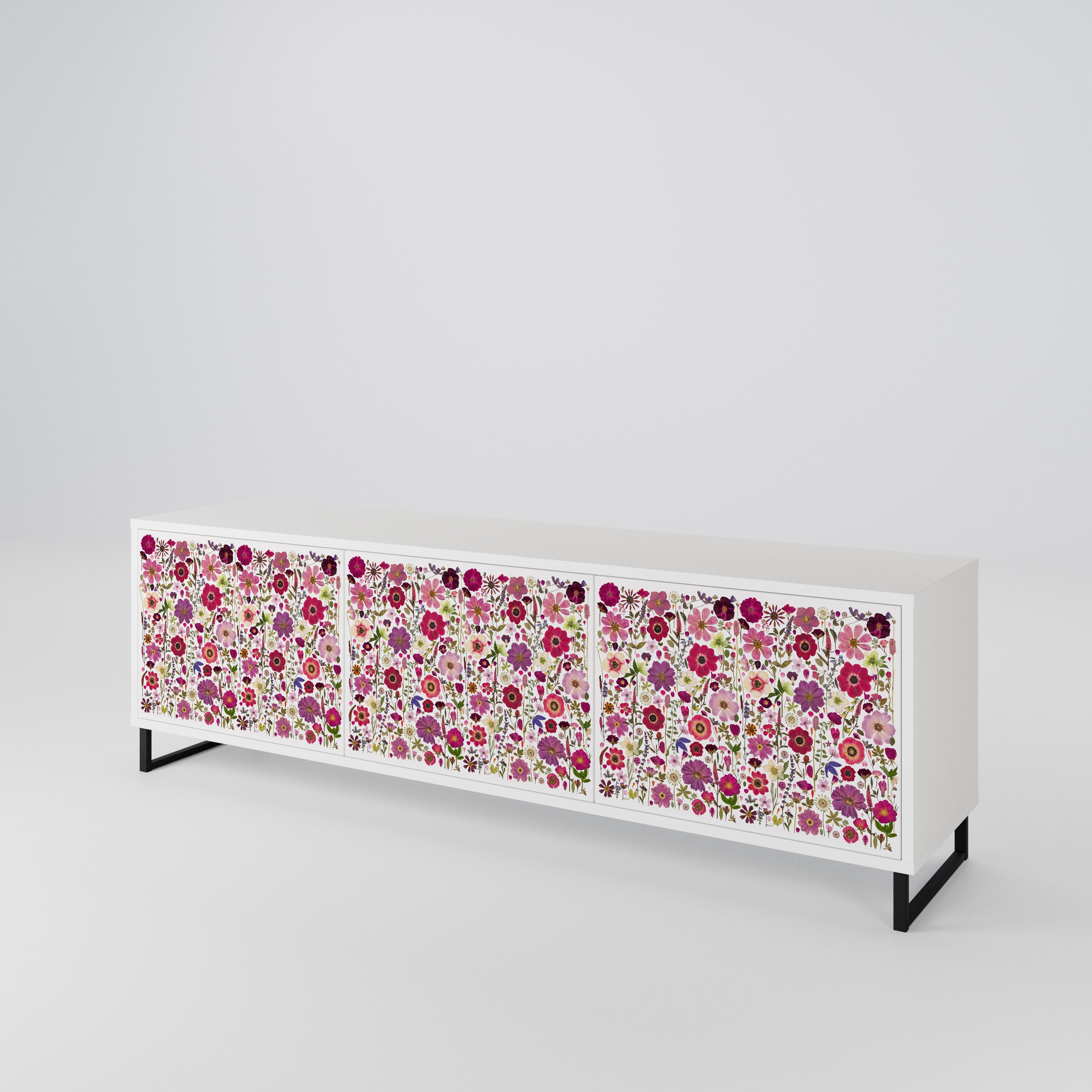 PETAL GARDEN 3-Door TV Cabinet