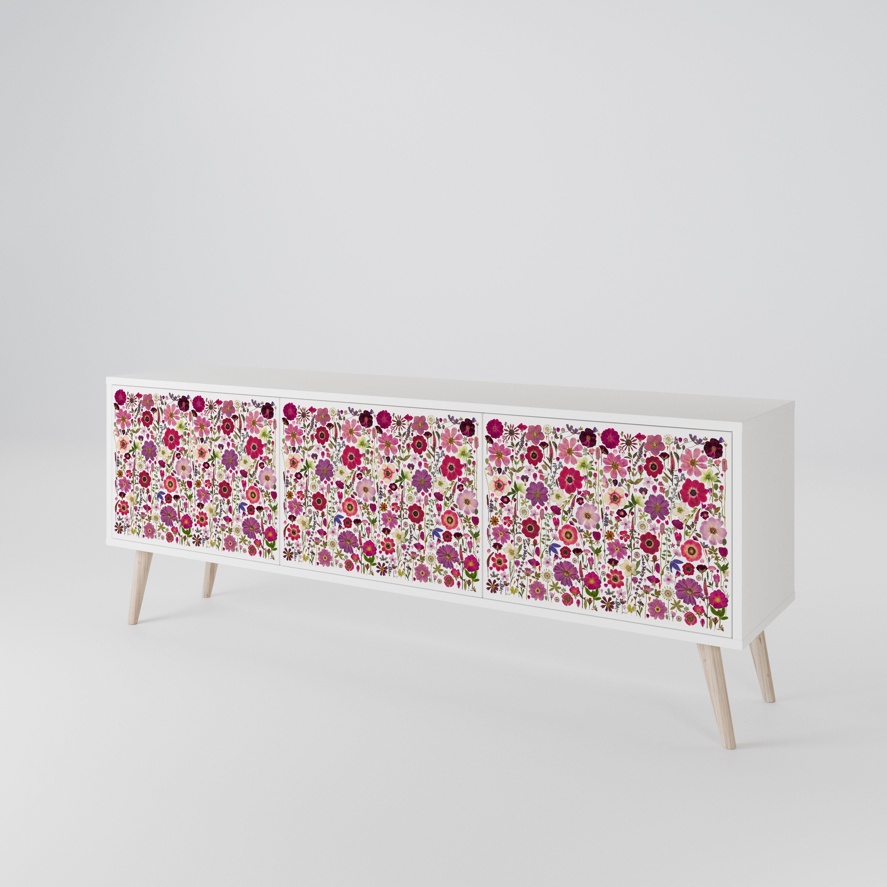 PETAL GARDEN 3-Door TV Cabinet
