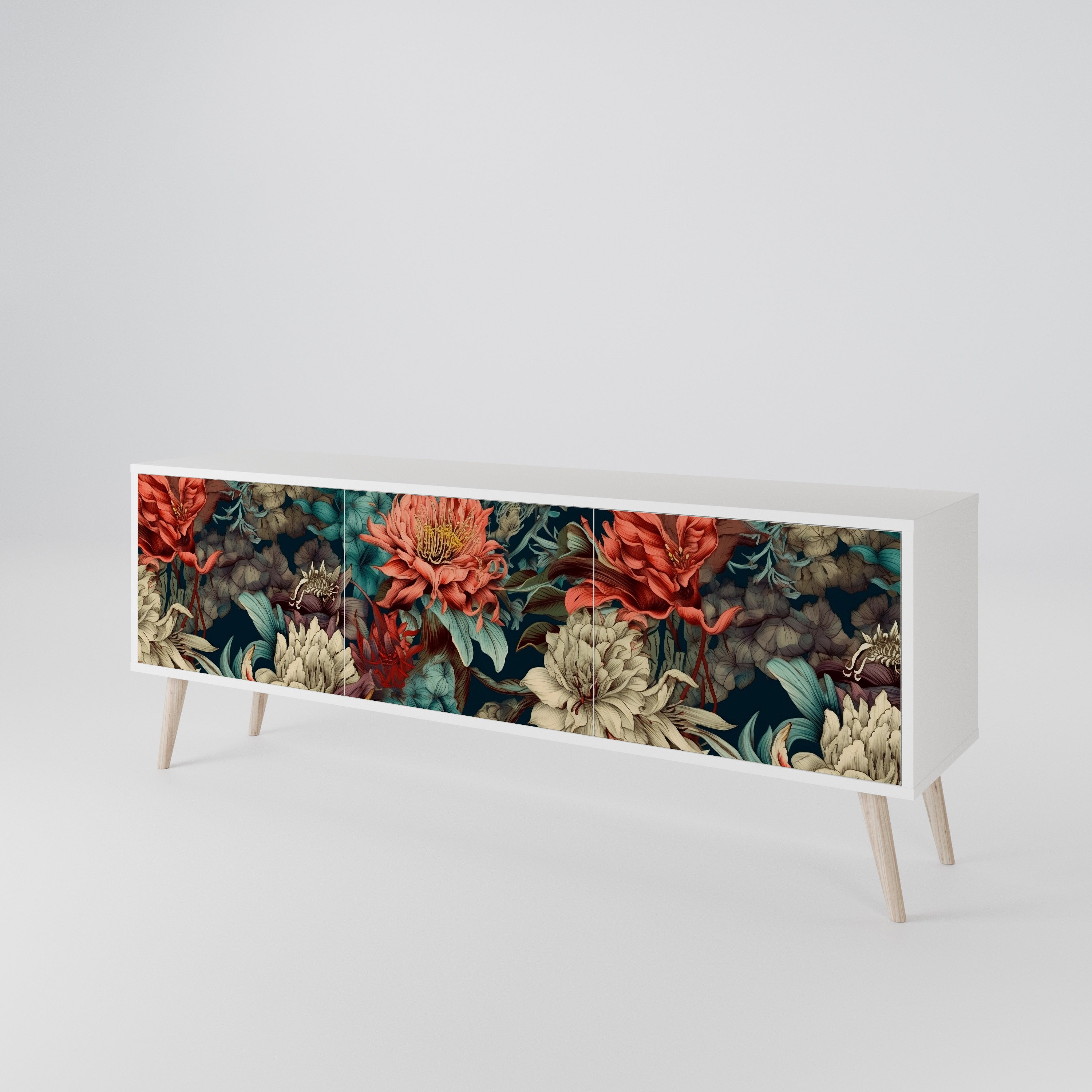 SPROUTING GRACE 3-Door TV Cabinet