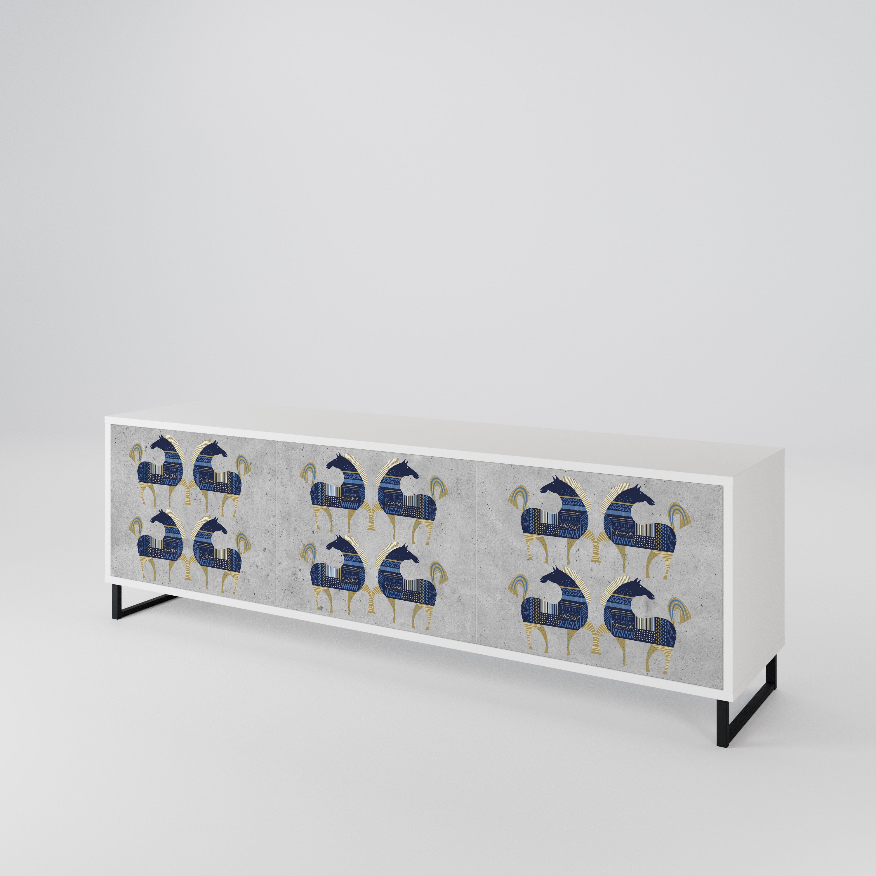 MAJESTIC STEED 3-Door TV Cabinet