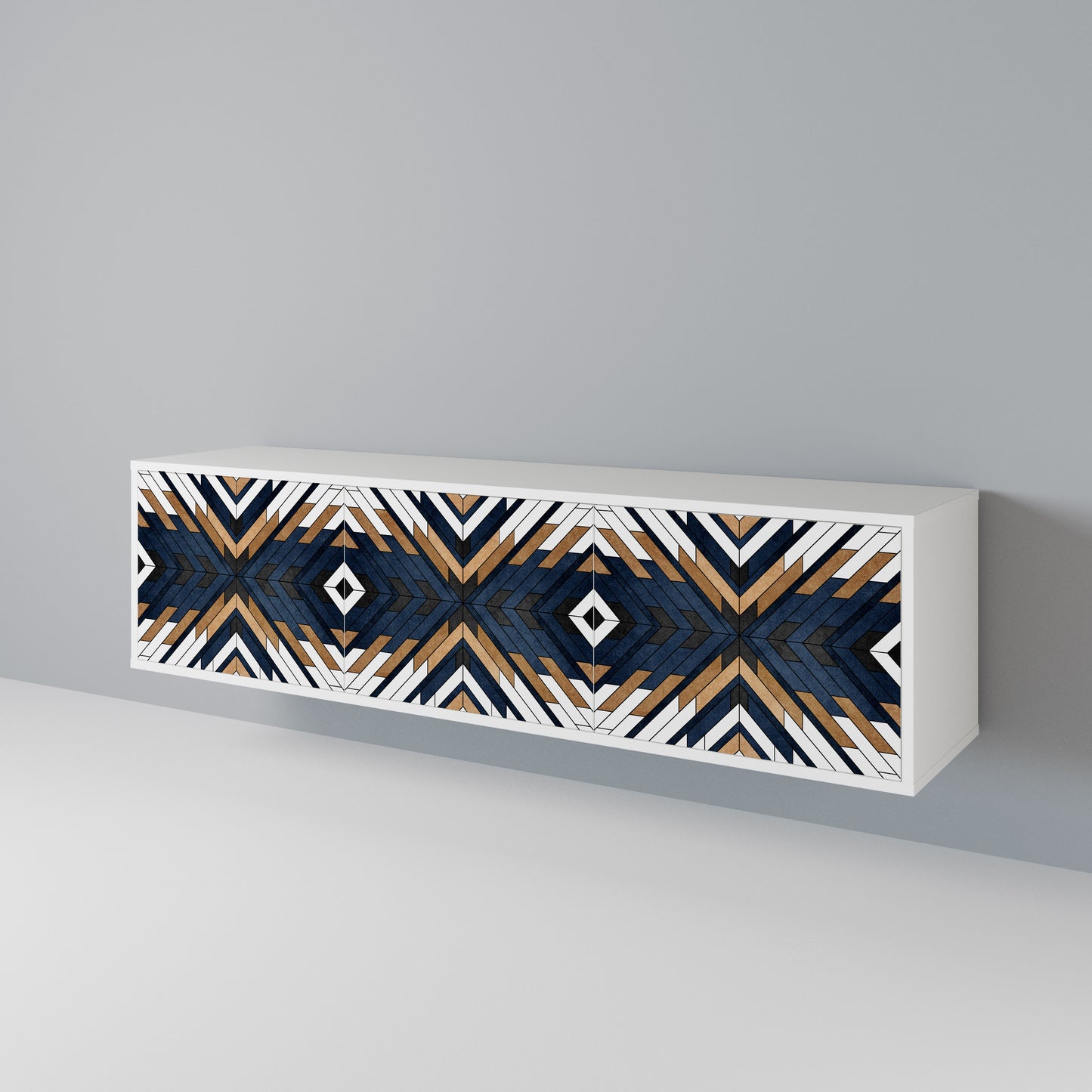 ARTFUL GEOMETRY 3-Door TV Cabinet