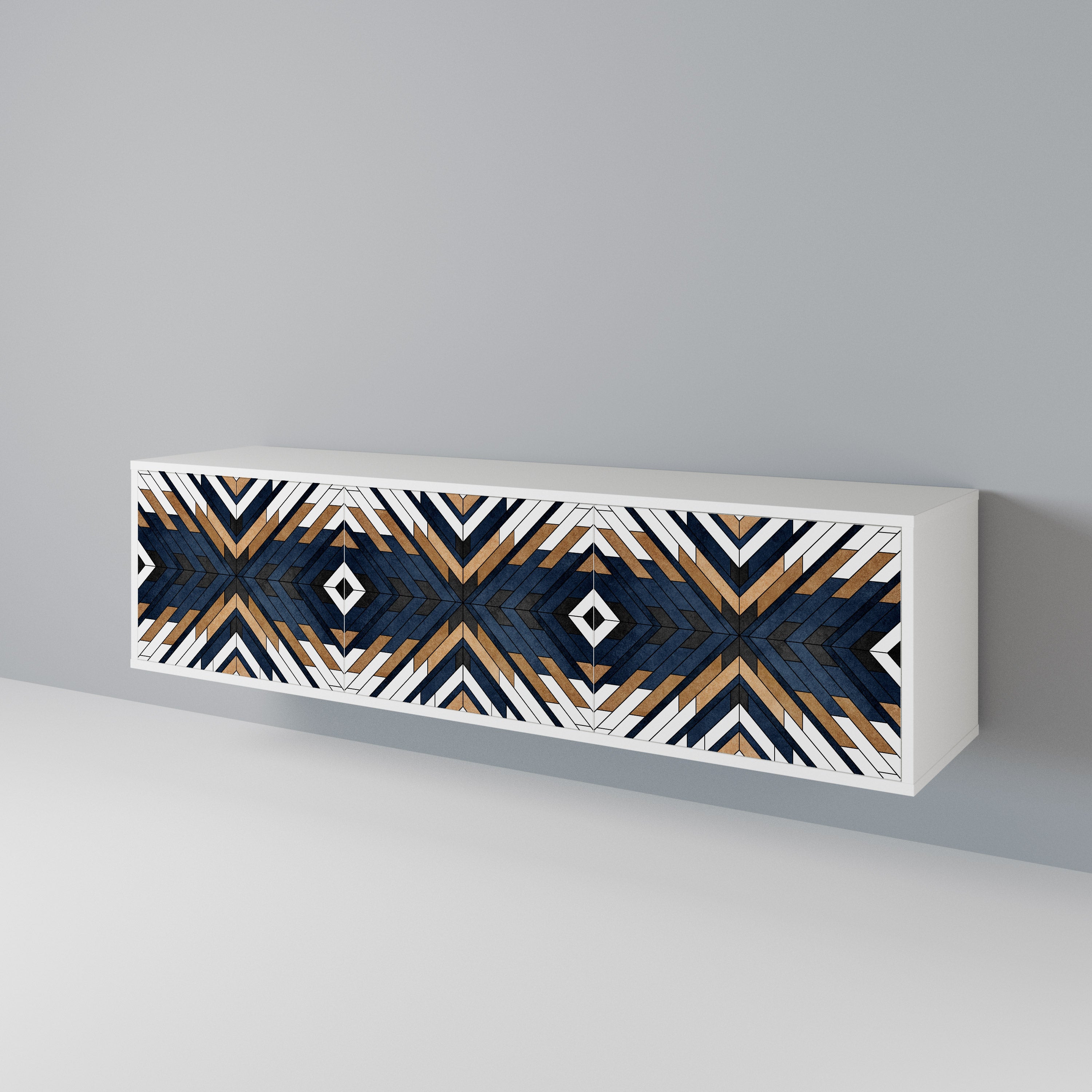 ARTFUL GEOMETRY 3-Door TV Cabinet