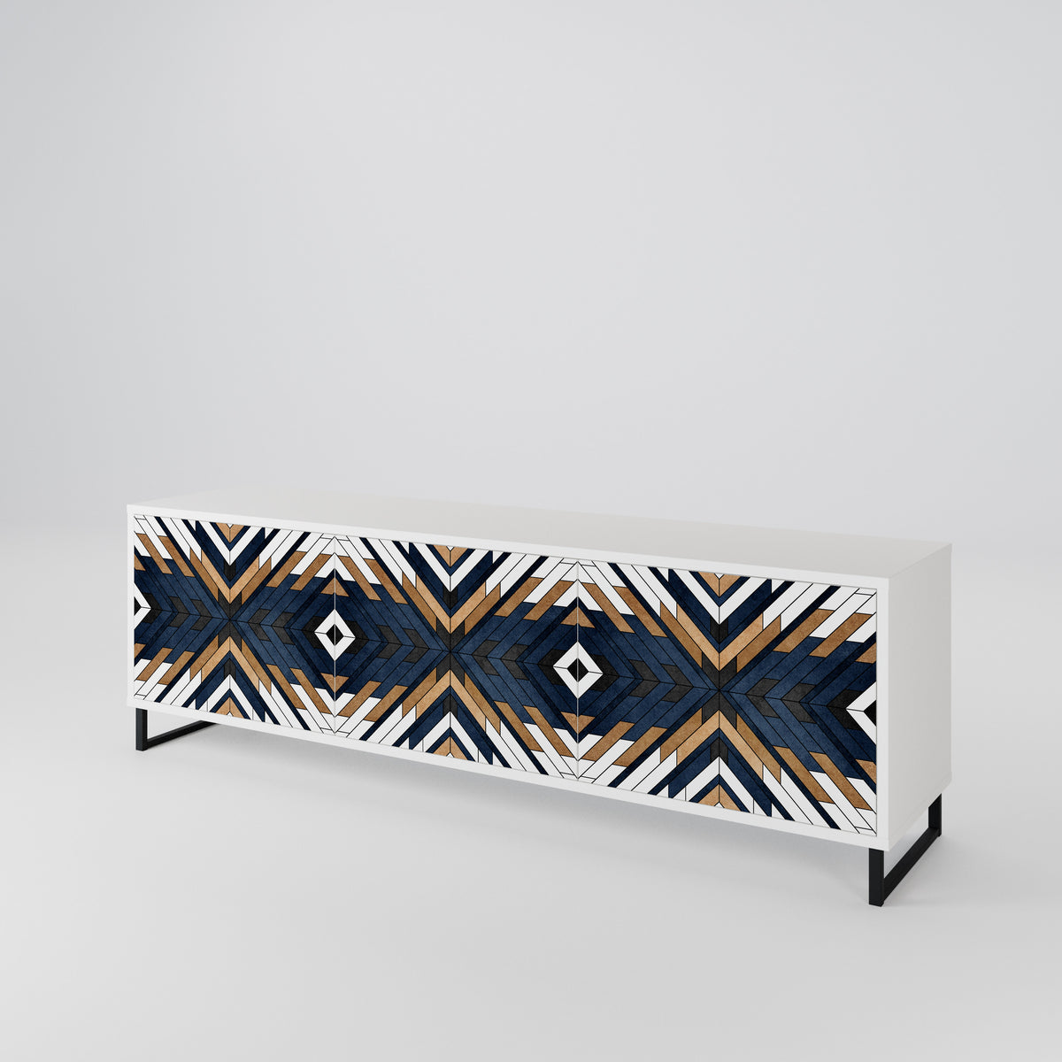 ARTFUL GEOMETRY 3-Door TV Cabinet