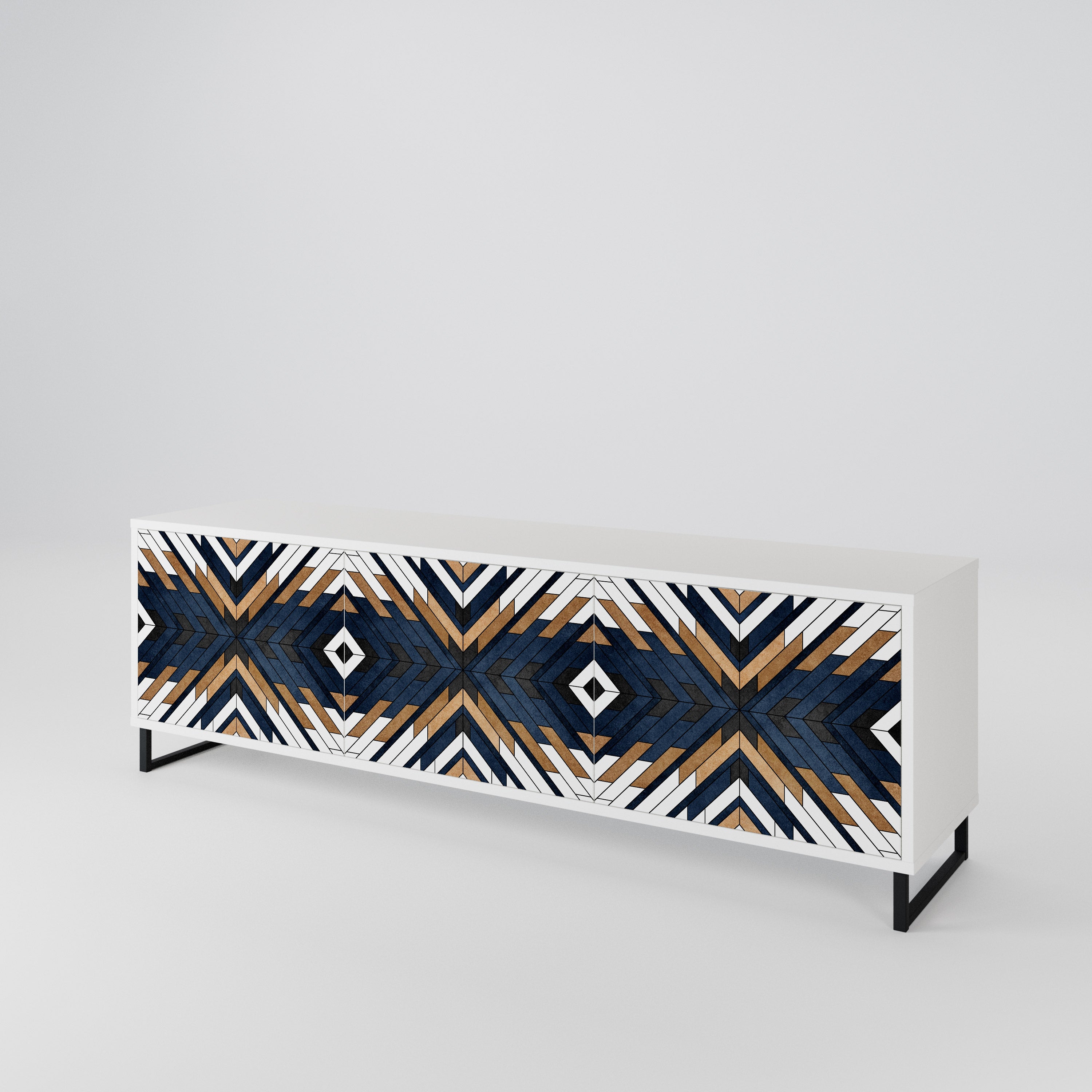 ARTFUL GEOMETRY 3-Door TV Cabinet