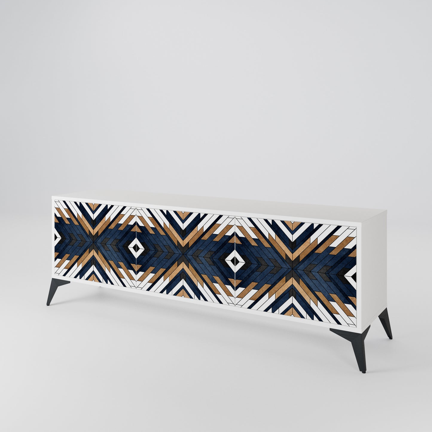 ARTFUL GEOMETRY 3-Door TV Cabinet