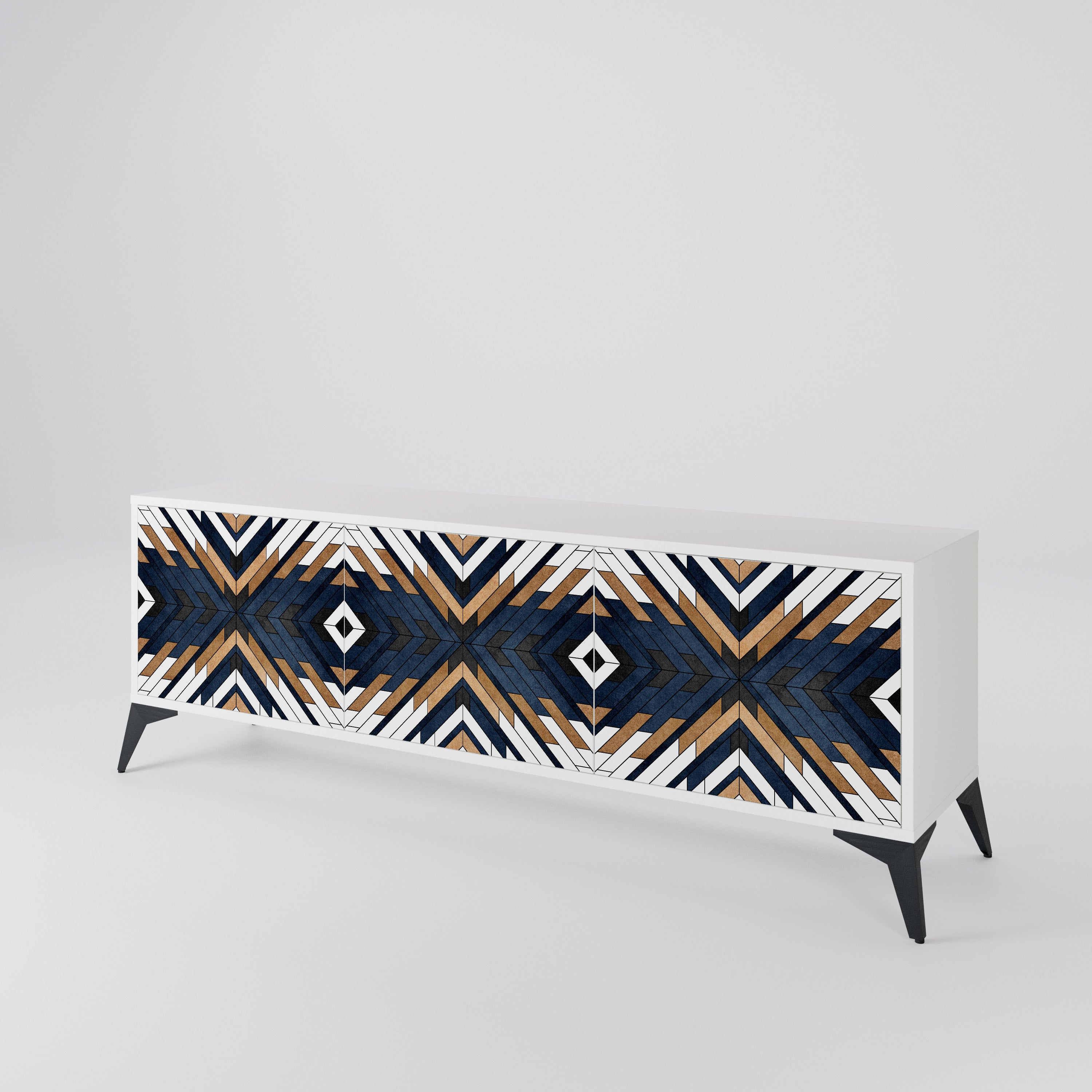 ARTFUL GEOMETRY 3-Door TV Cabinet