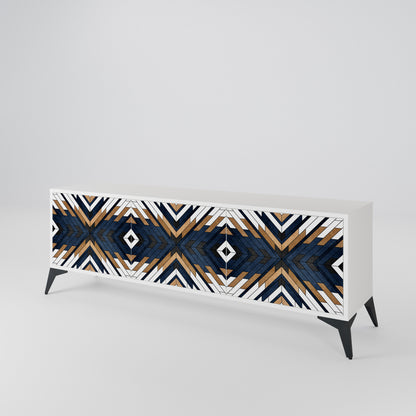 ARTFUL GEOMETRY 3-Door TV Cabinet