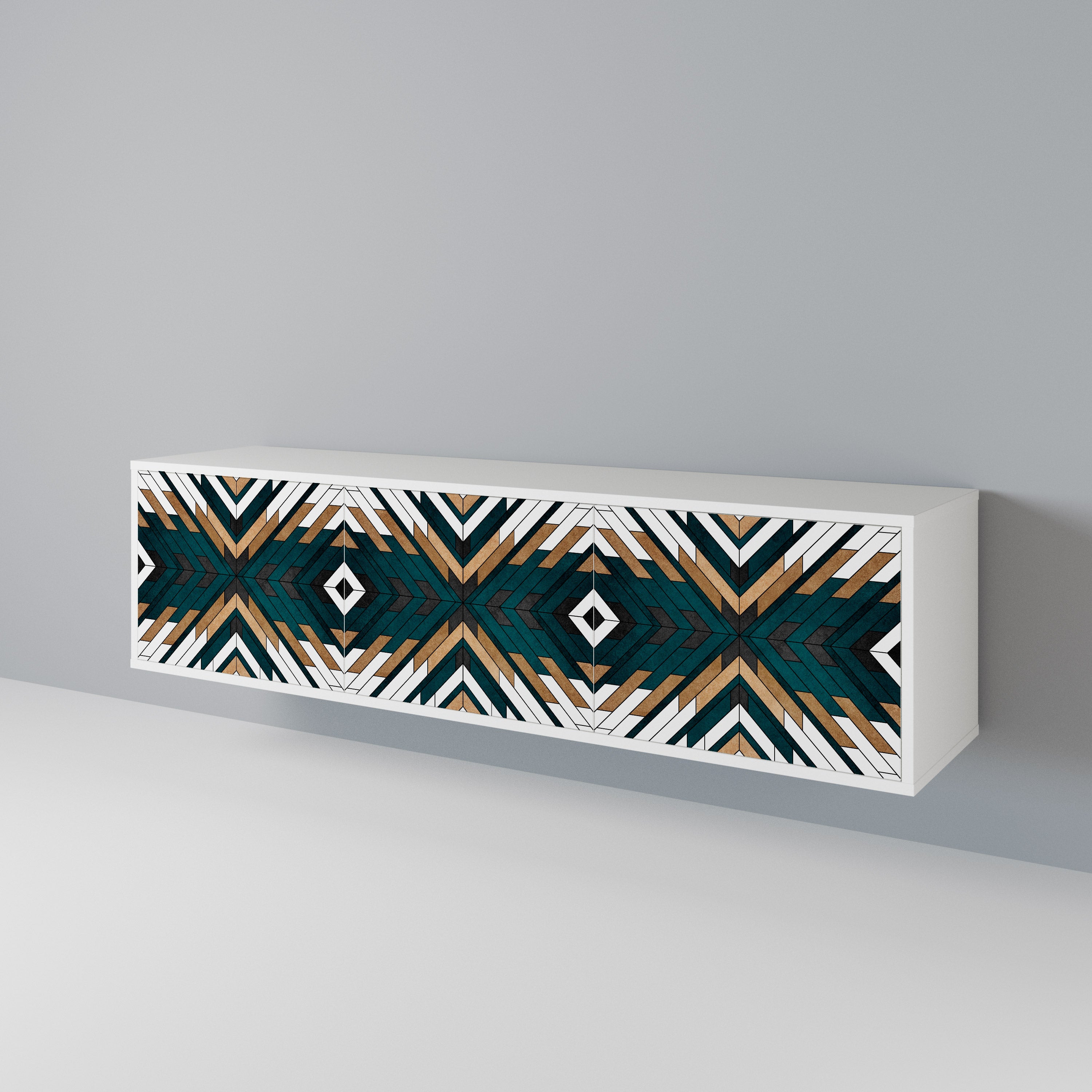 ARTISTIC GEOMETRY 3-Door TV Cabinet