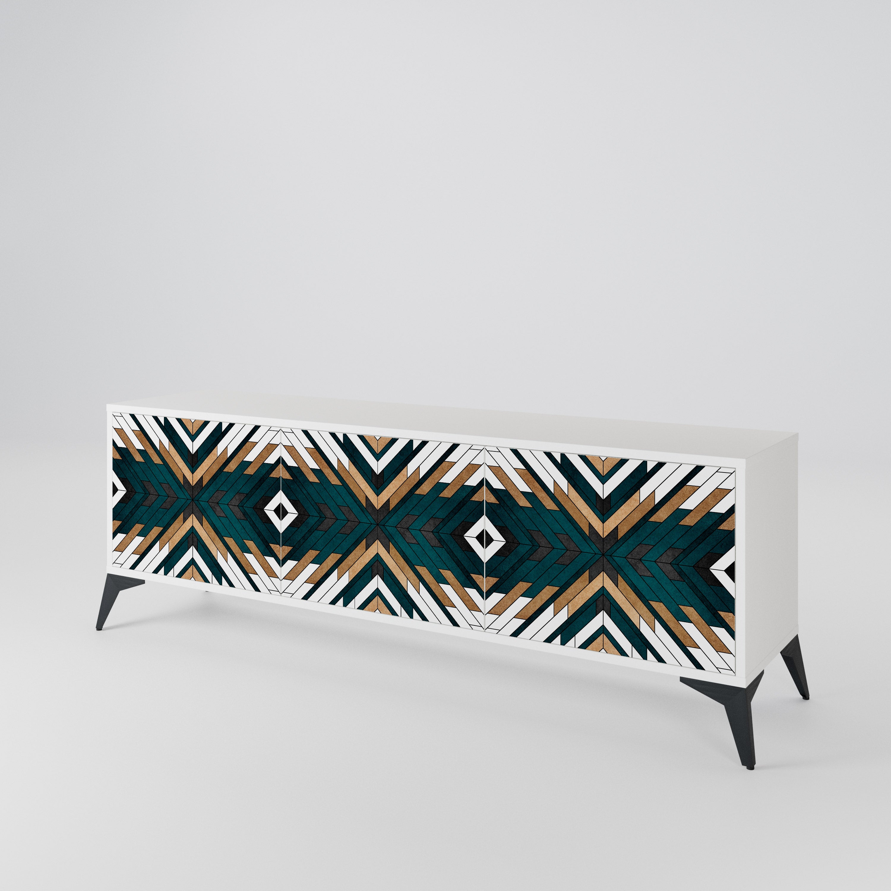 ARTISTIC GEOMETRY 3-Door TV Cabinet