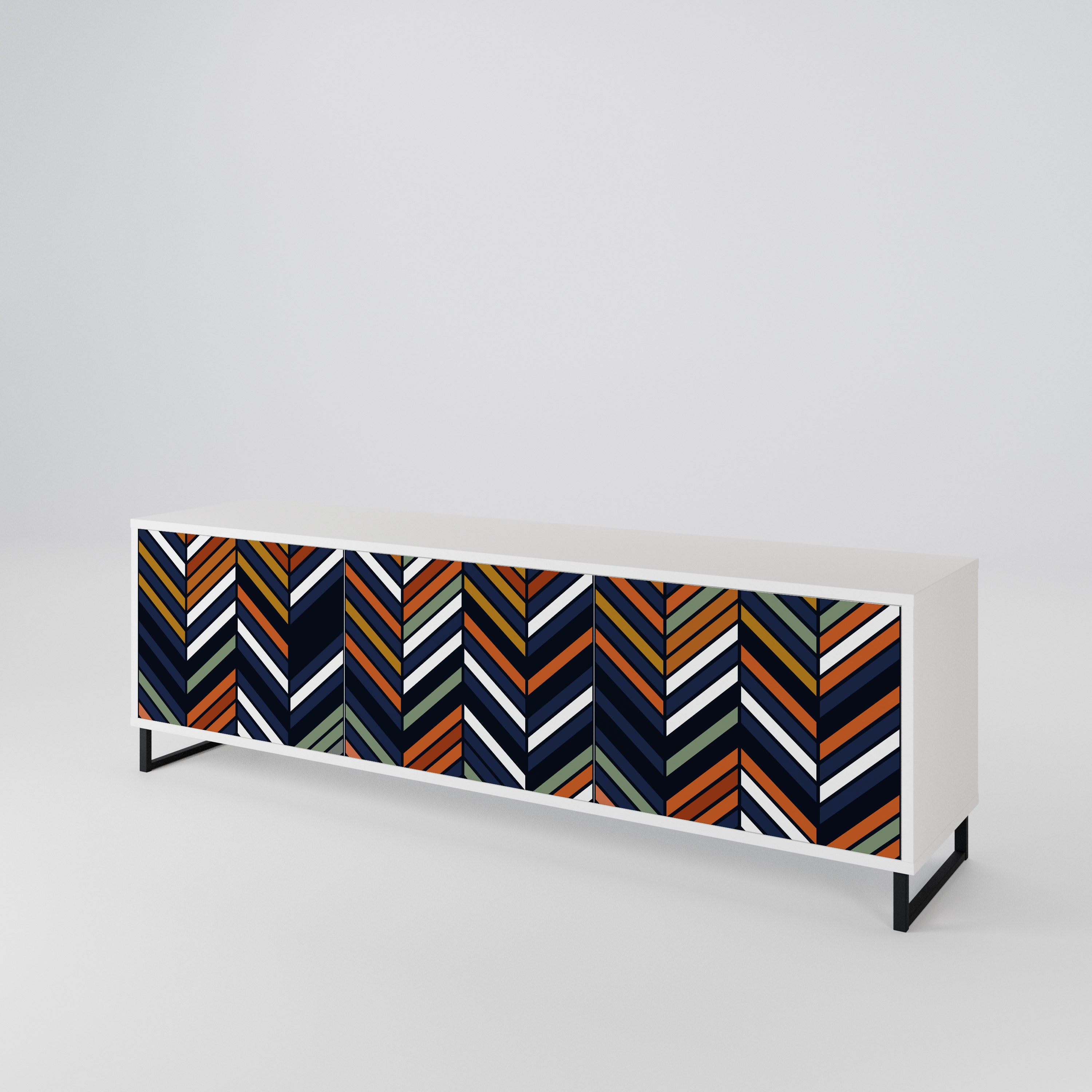 VIBRANT PATCHWORK 3-Door TV Cabinet