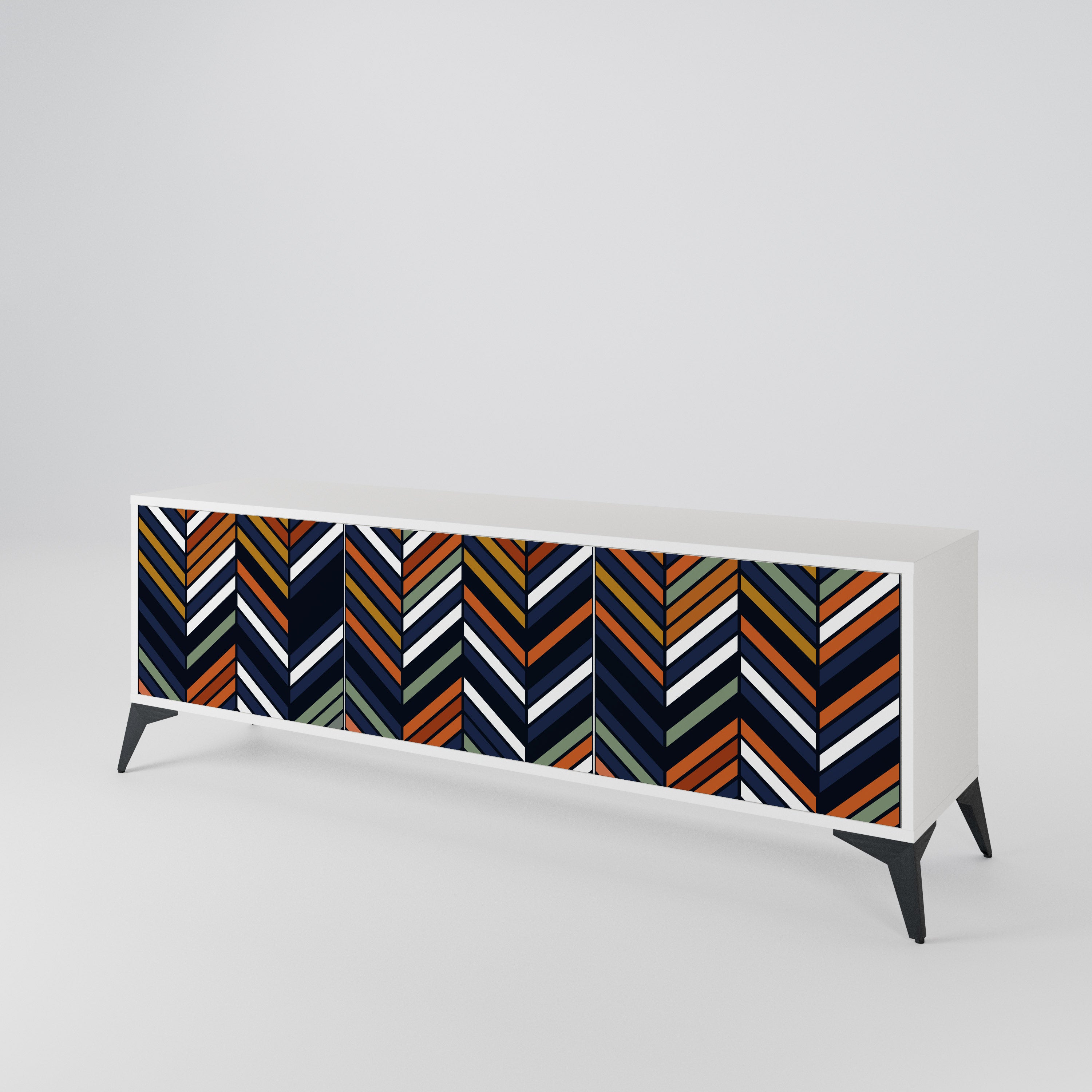 VIBRANT PATCHWORK 3-Door TV Cabinet