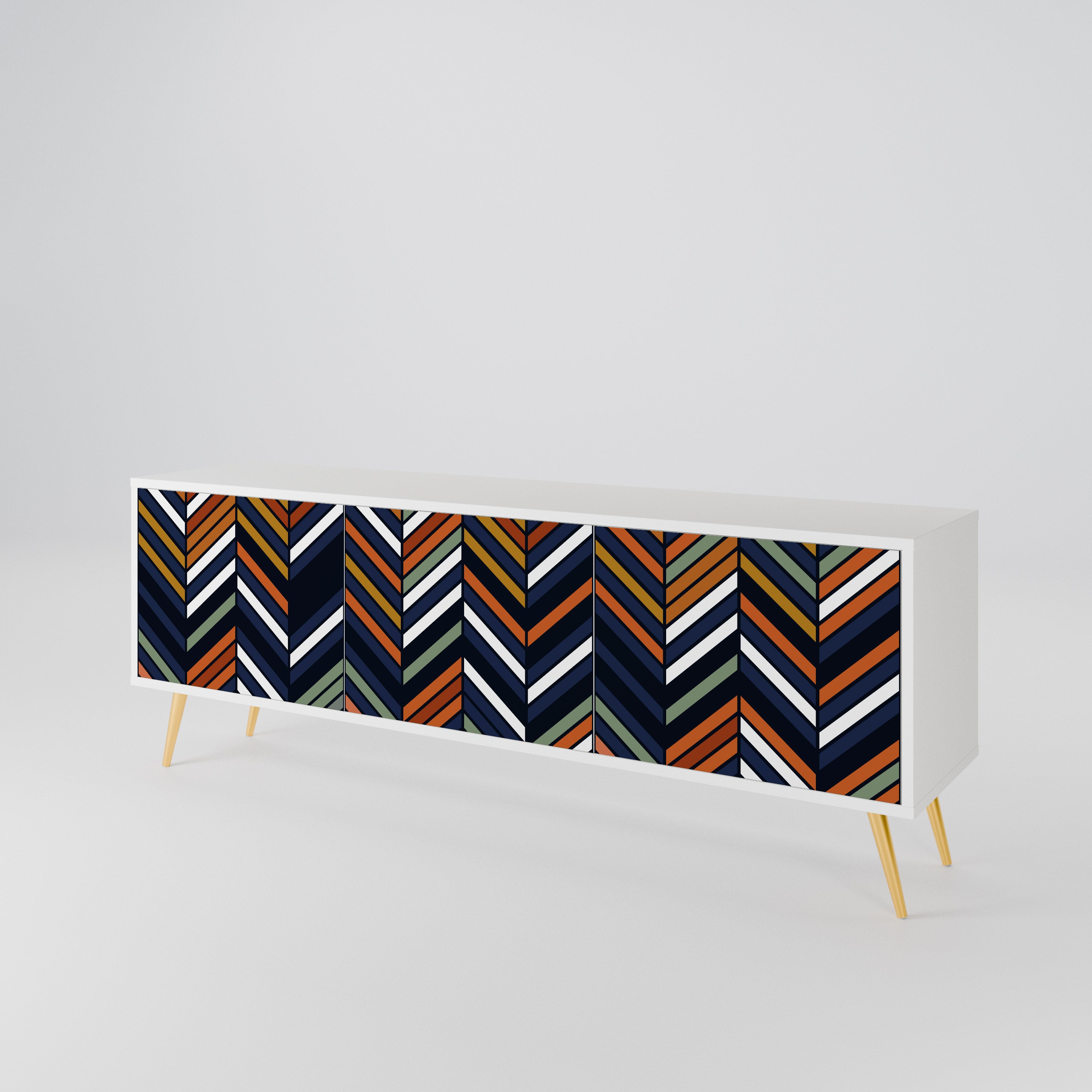 VIBRANT PATCHWORK 3-Door TV Cabinet