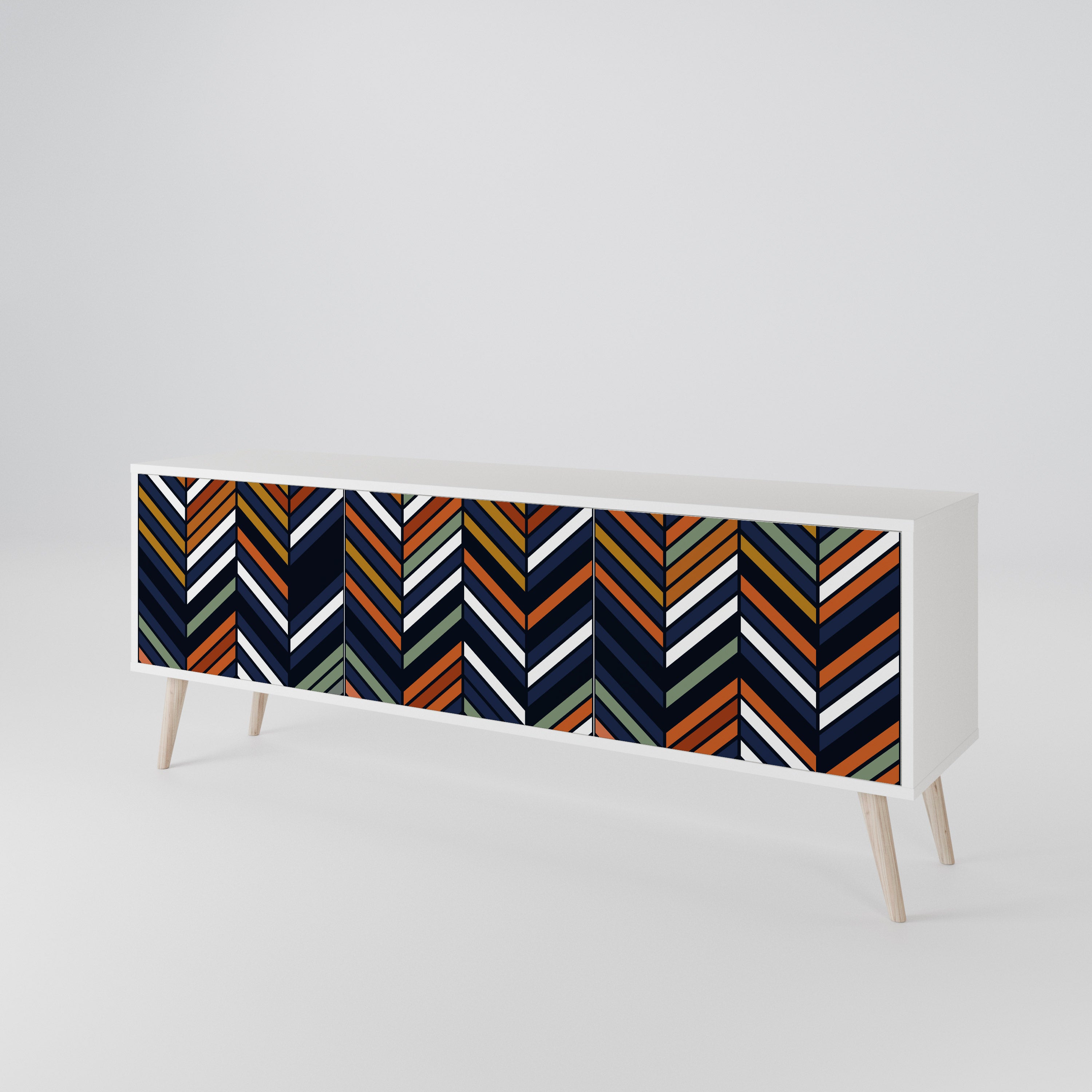 VIBRANT PATCHWORK 3-Door TV Cabinet