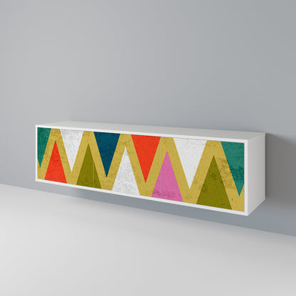 COLORFUL TRIANGLES 3-Door TV Cabinet