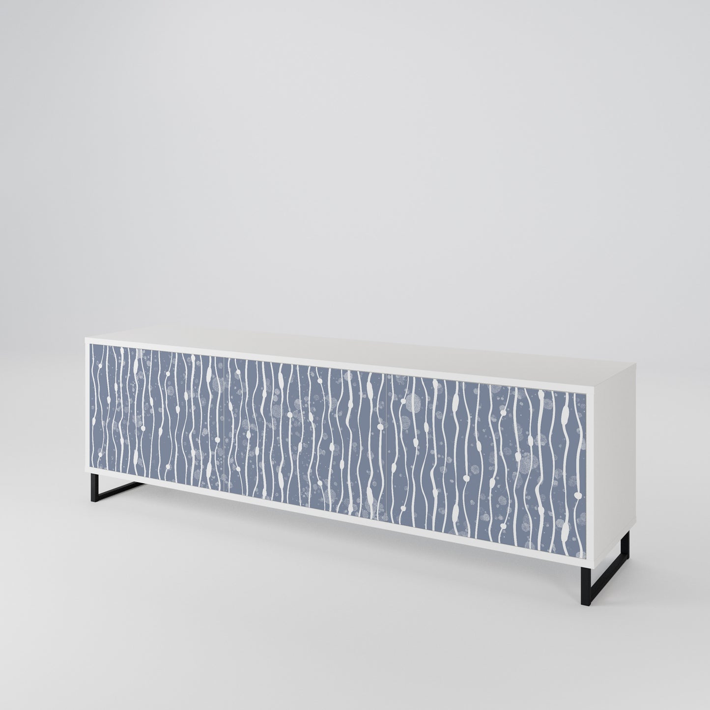 GRAPHITE RAIN 3-Door TV Cabinet