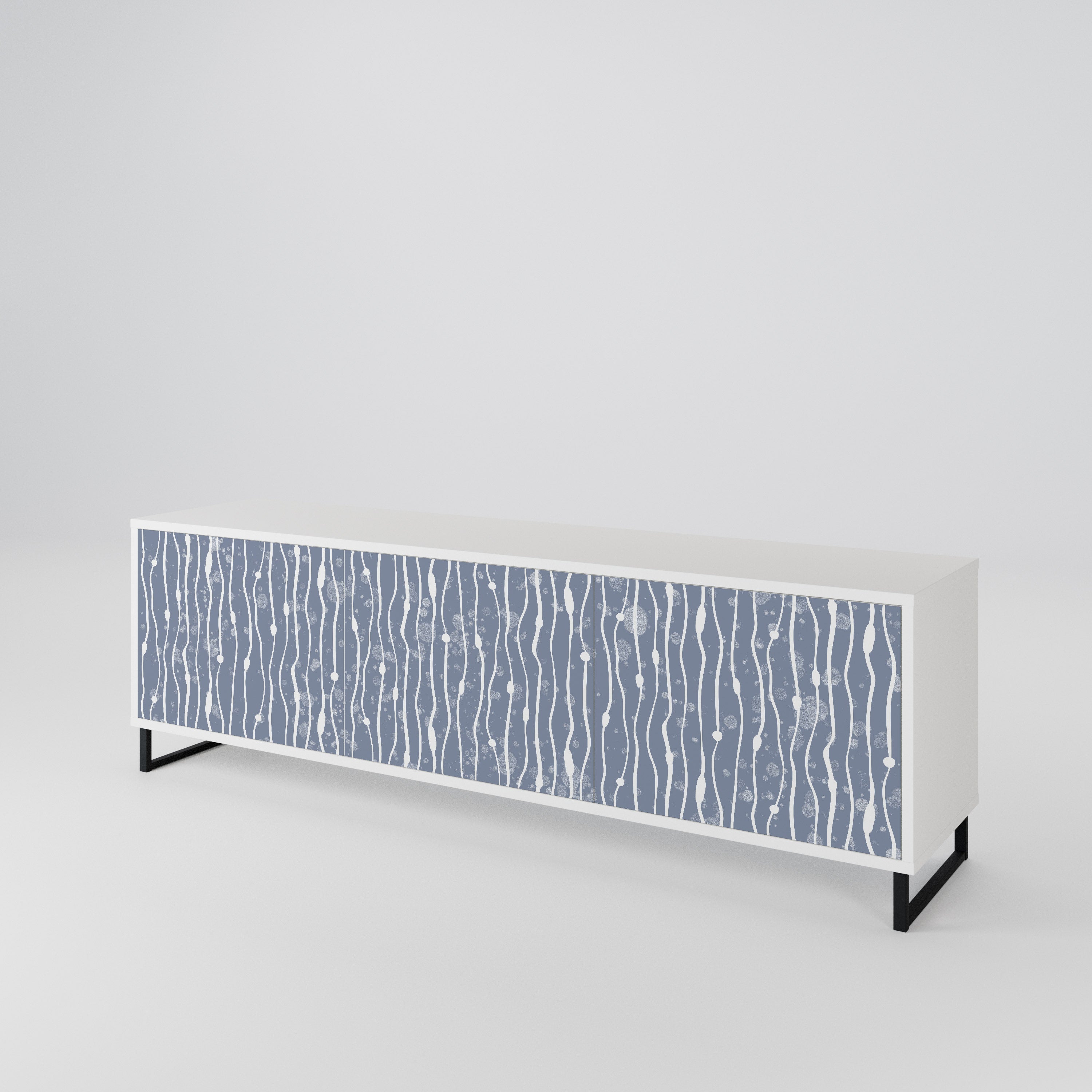 GRAPHITE RAIN 3-Door TV Cabinet