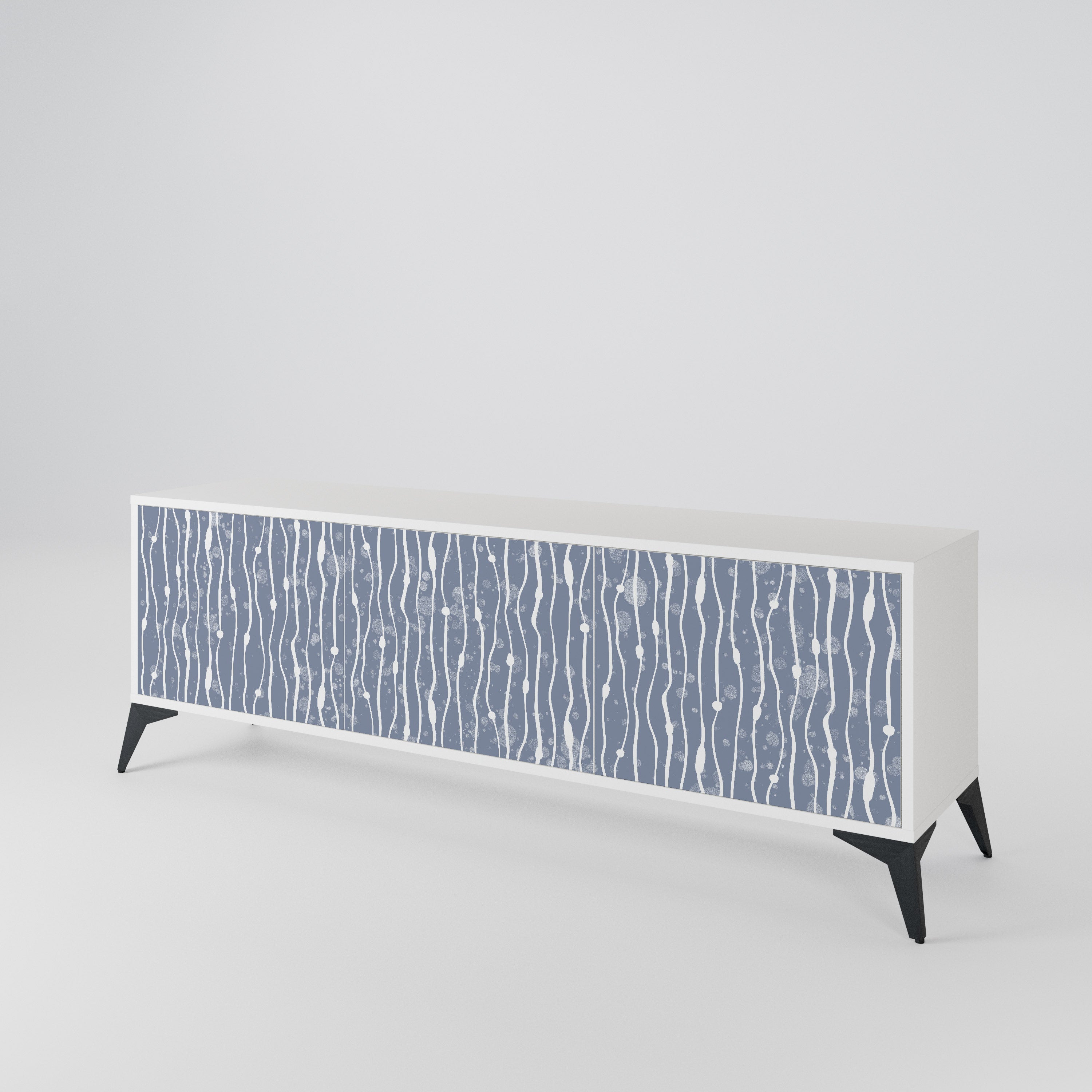 GRAPHITE RAIN 3-Door TV Cabinet