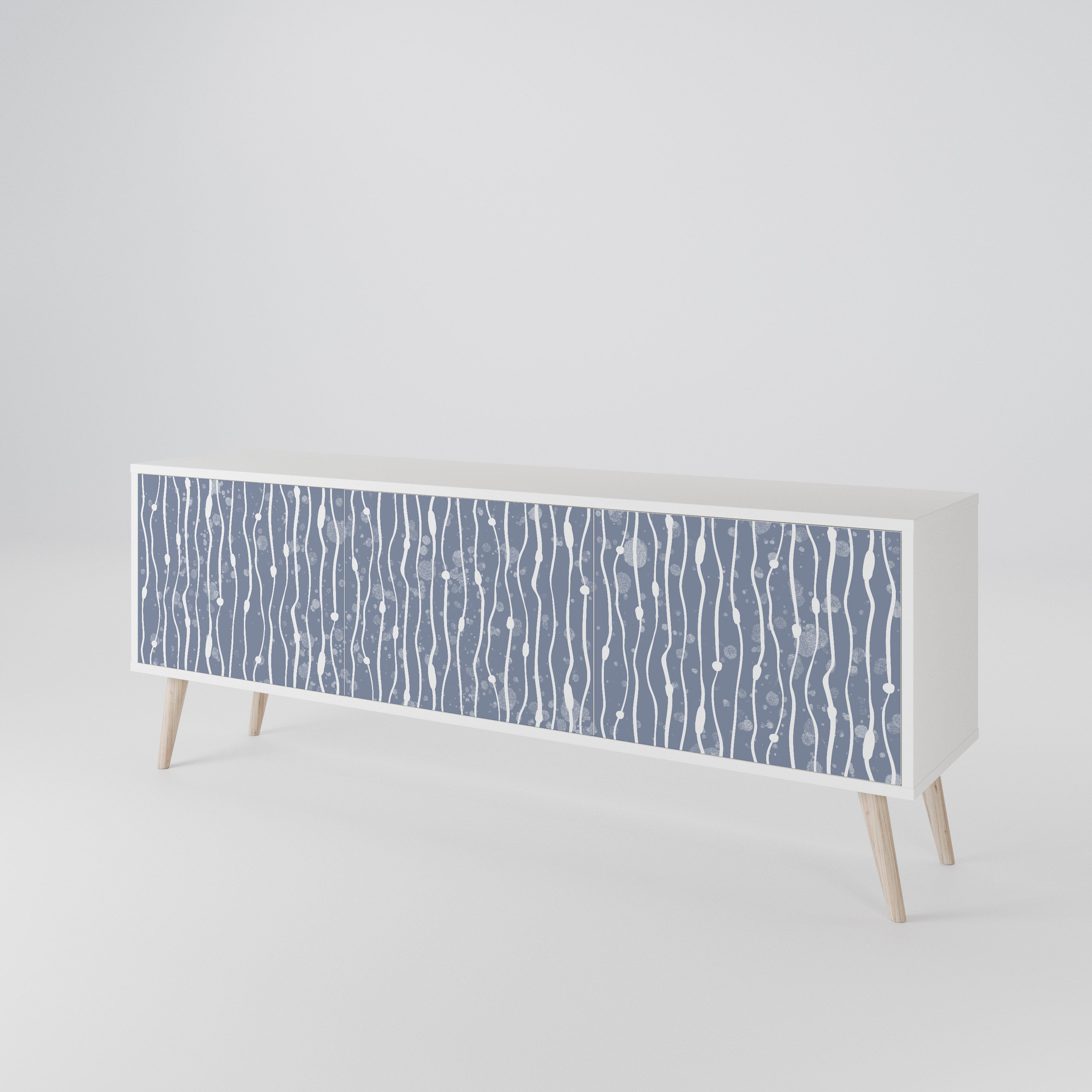 GRAPHITE RAIN 3-Door TV Cabinet