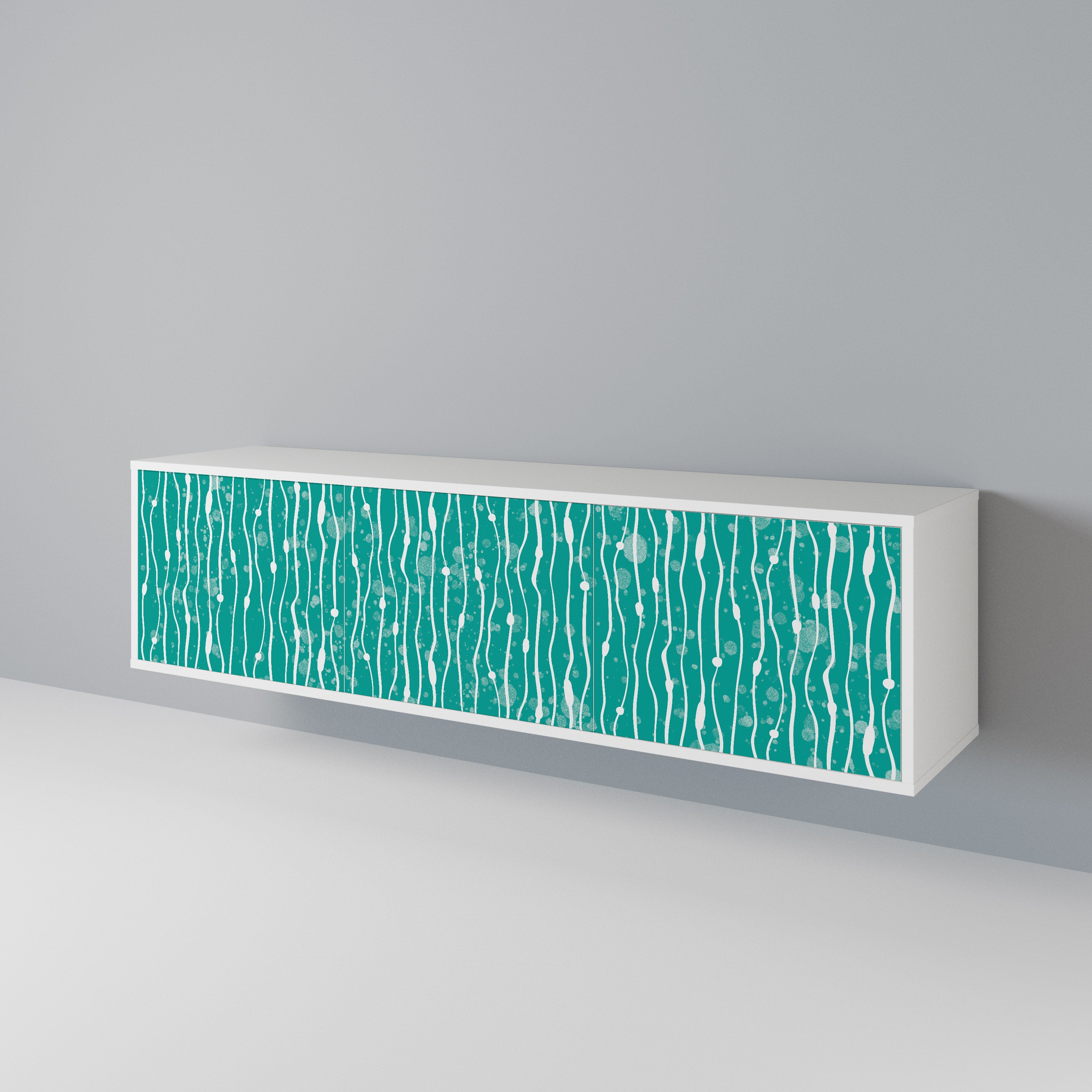 TURQUOISE RAIN 3-Door TV Cabinet