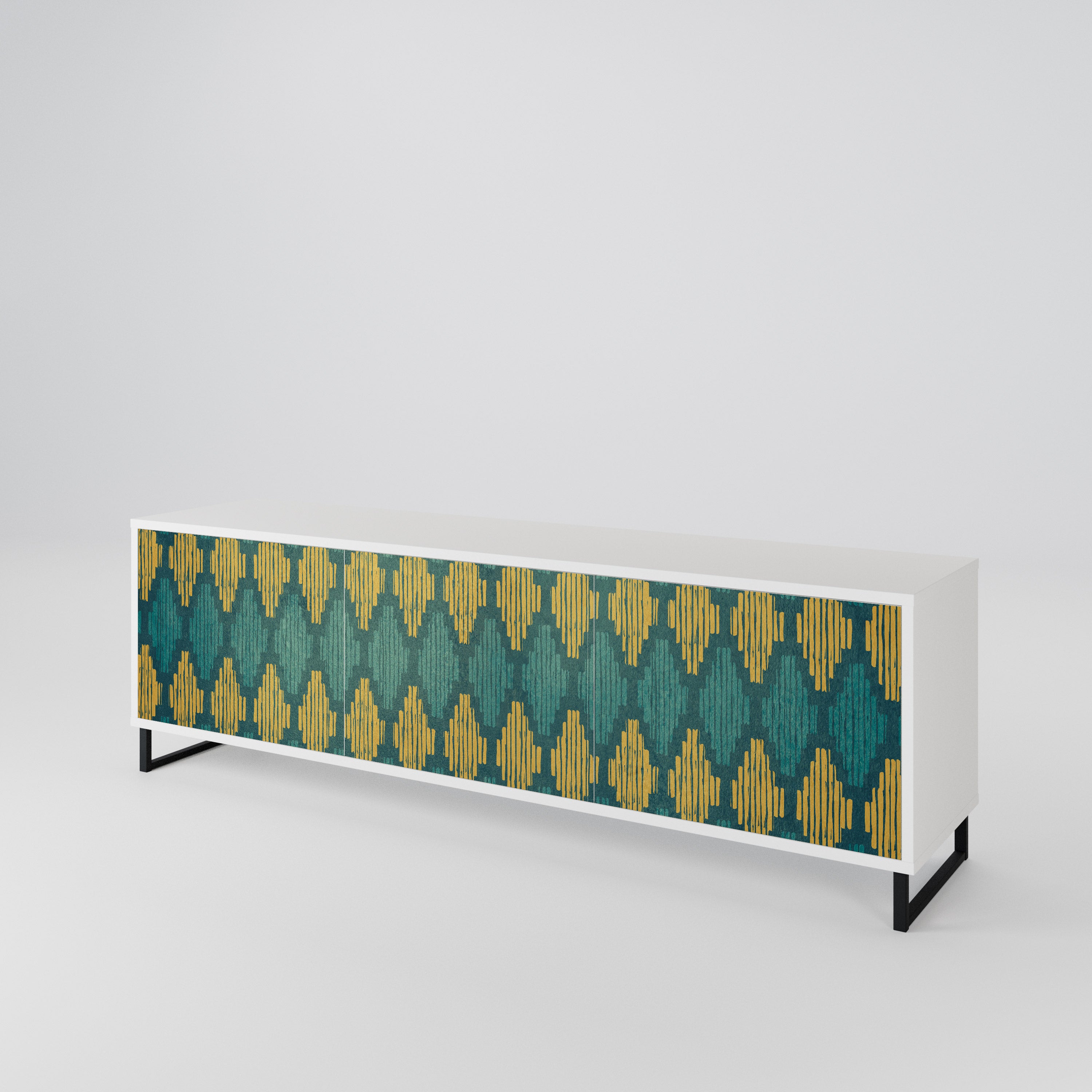 POLYGONS 3-Door TV Cabinet